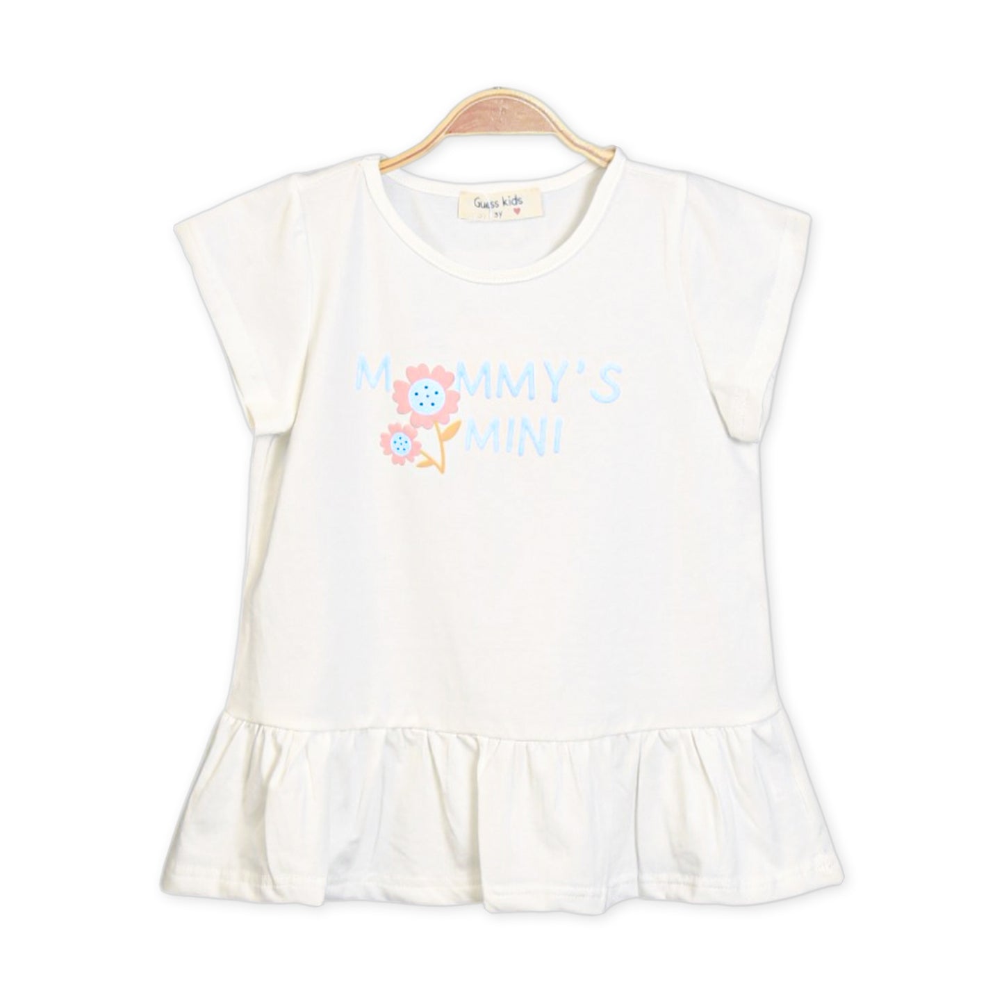 MOMMY'S MINI WHITE PEPLUM T-SHIRT