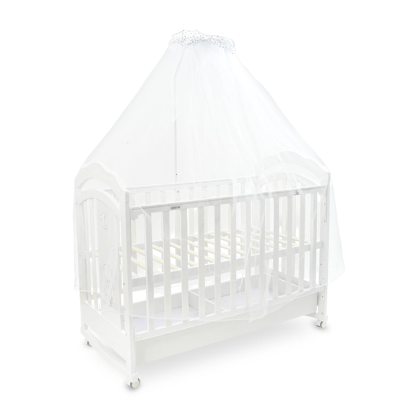 BABY WOODEN COT WHITE DREAMY DREAMS