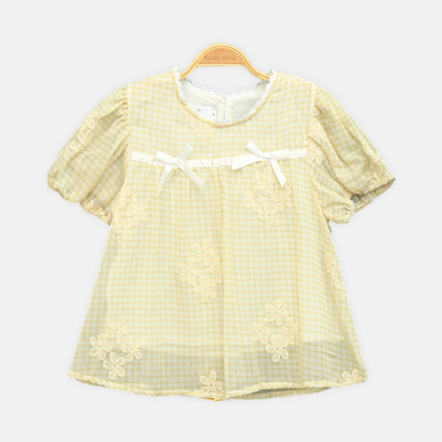 Yellow Daisy Denim Short Set