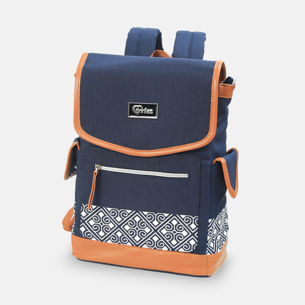 Baby Diaper Back Pack Navy Blue Hands-Free Comfort For Modern Moms