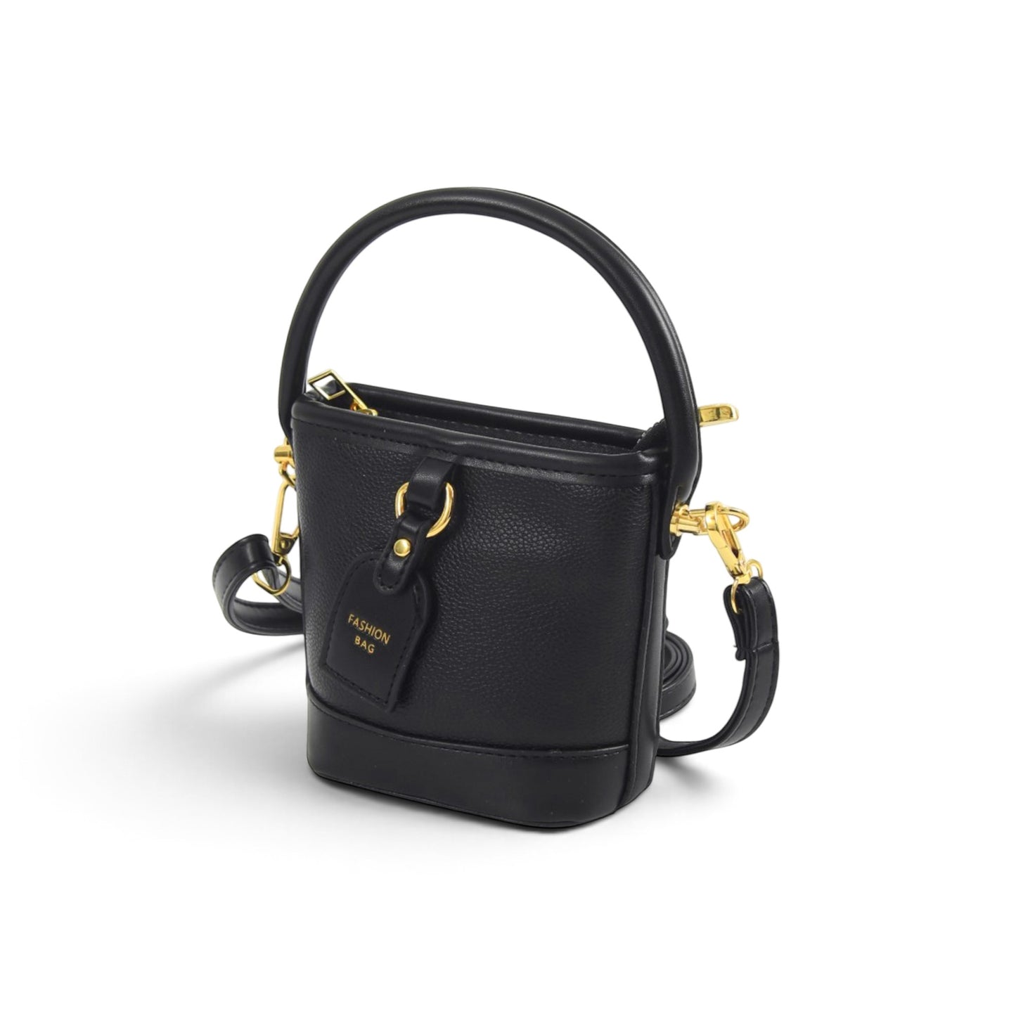 Classic Black Casual Bucket Bag