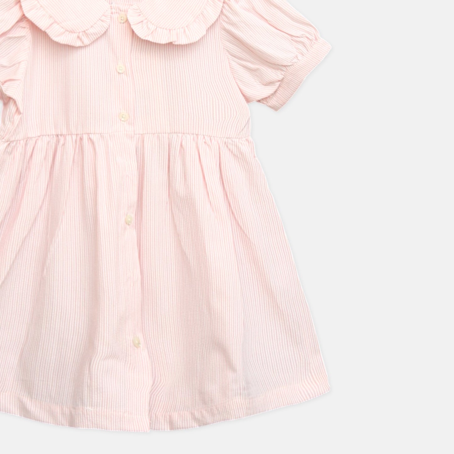 Pink Striped Shirt Frock