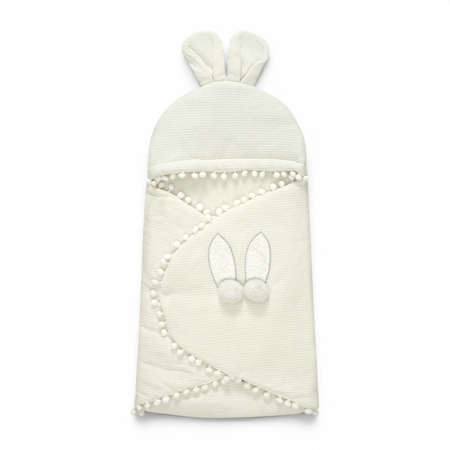 PRECIOUS BUNNY POM-POM HOODED CARRY NEST