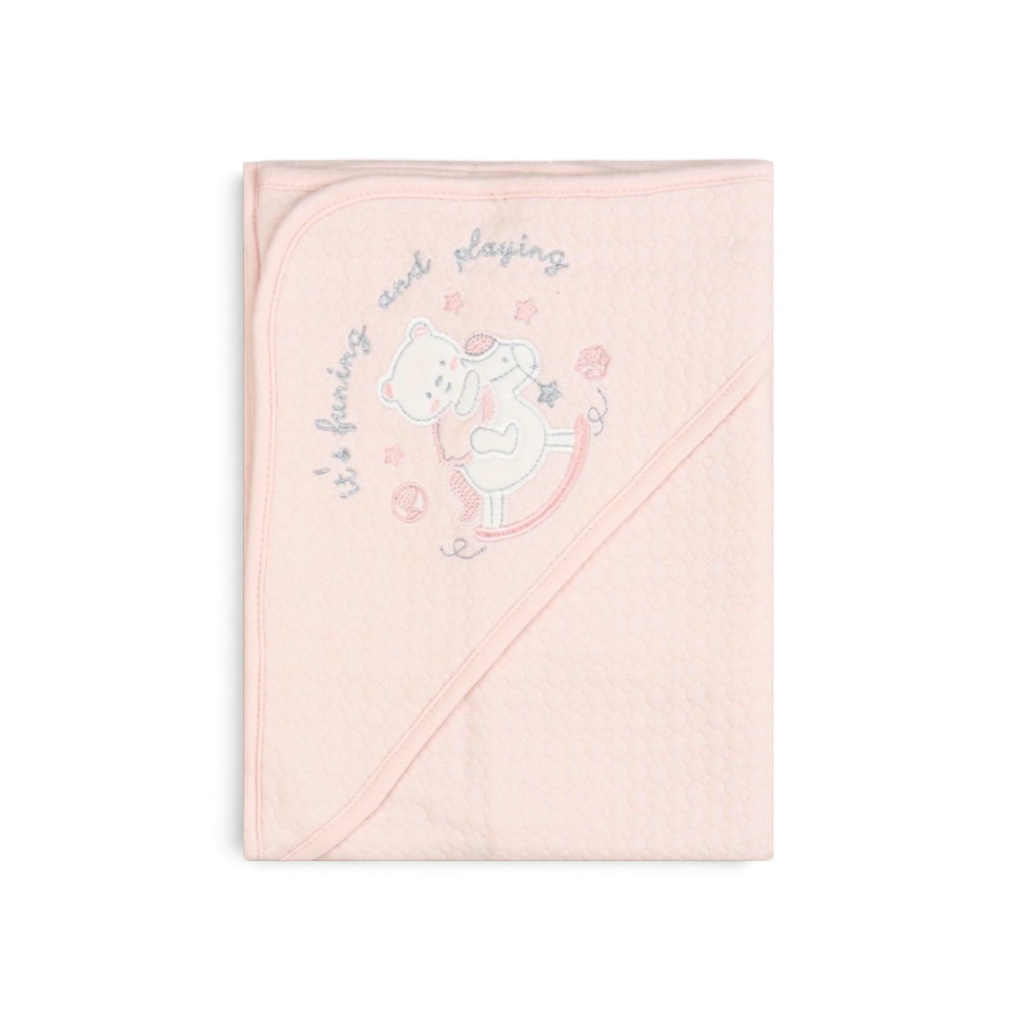 PINK HOODED ROCKING BEAR WRAPING SHEET