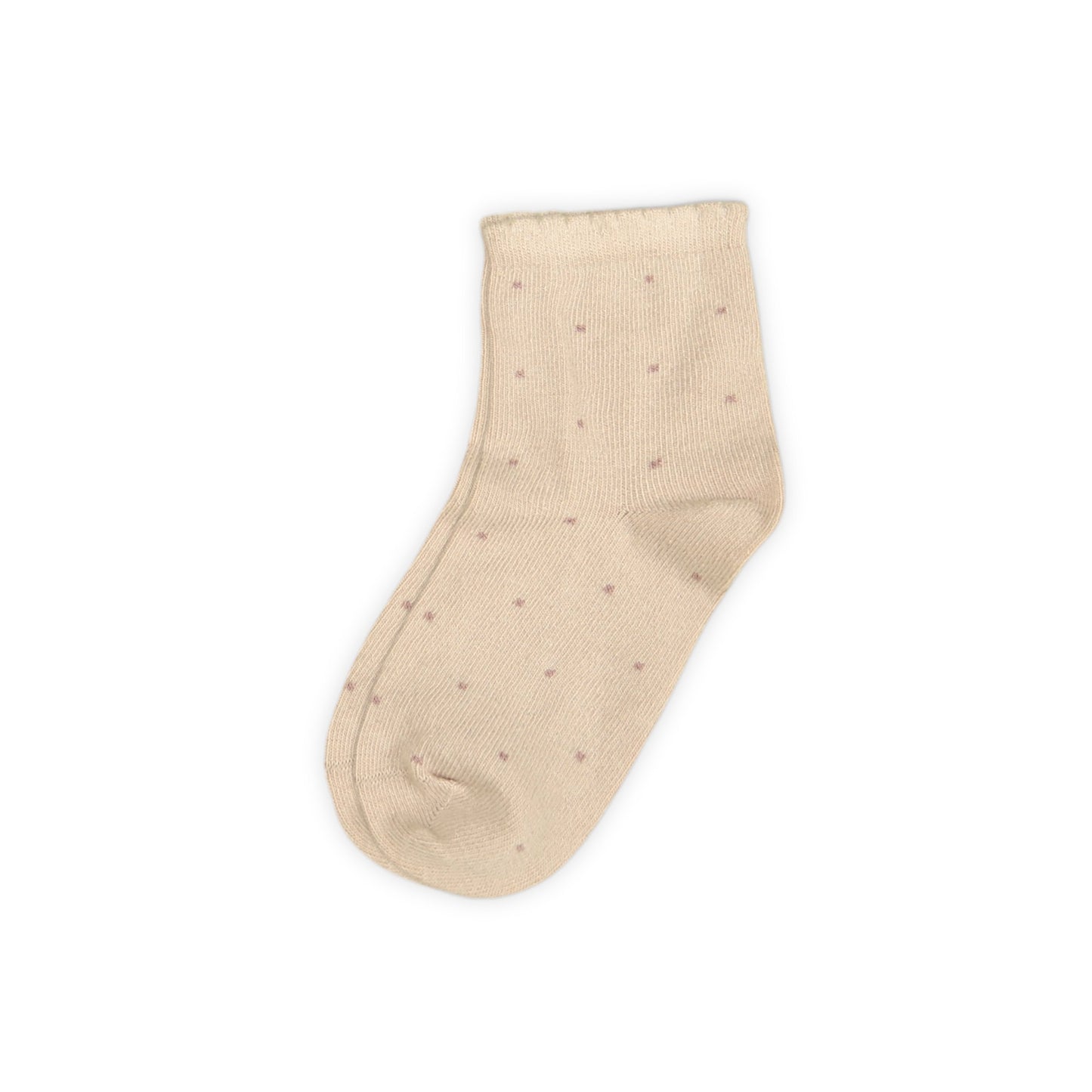 DUSKY PINK POLKA DOT GIRL SOCKS