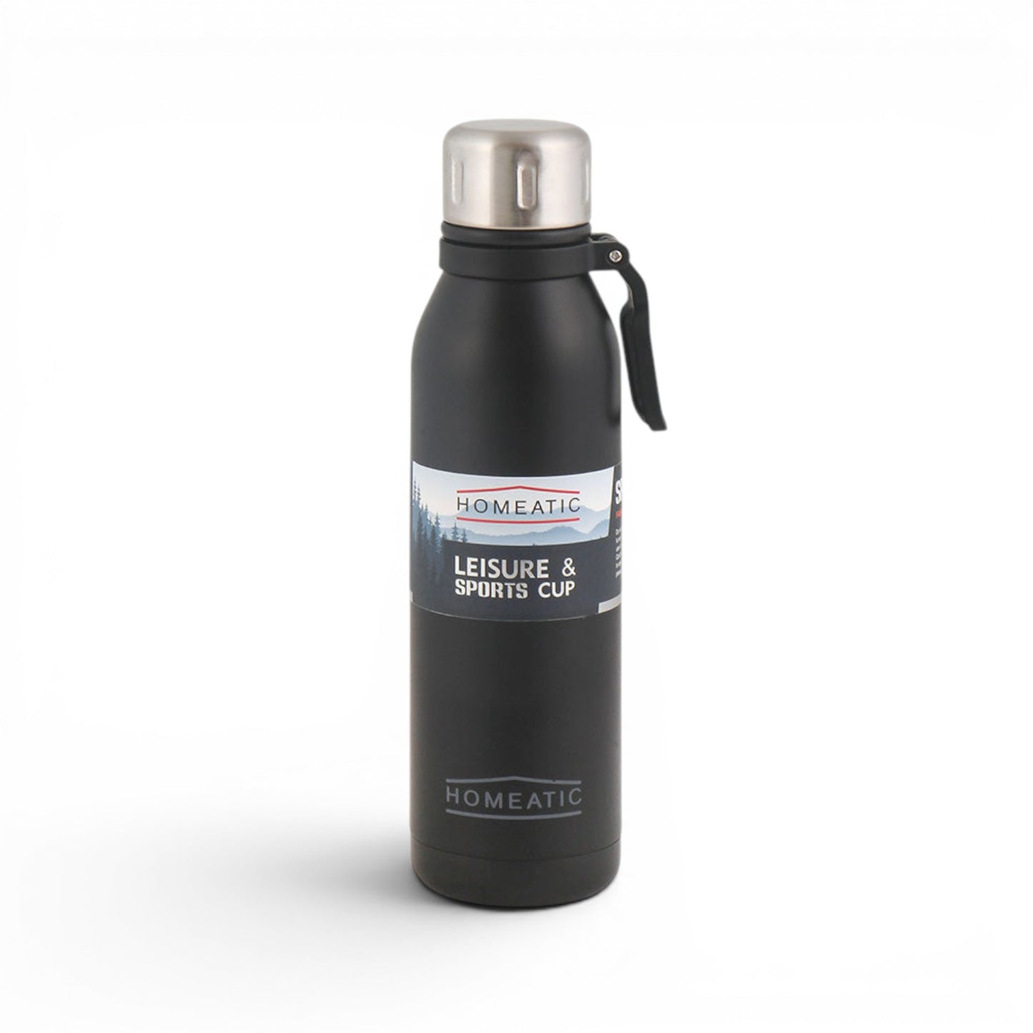 HOMEATIC STEEL WATER BOTTLE 700 ML BLACK