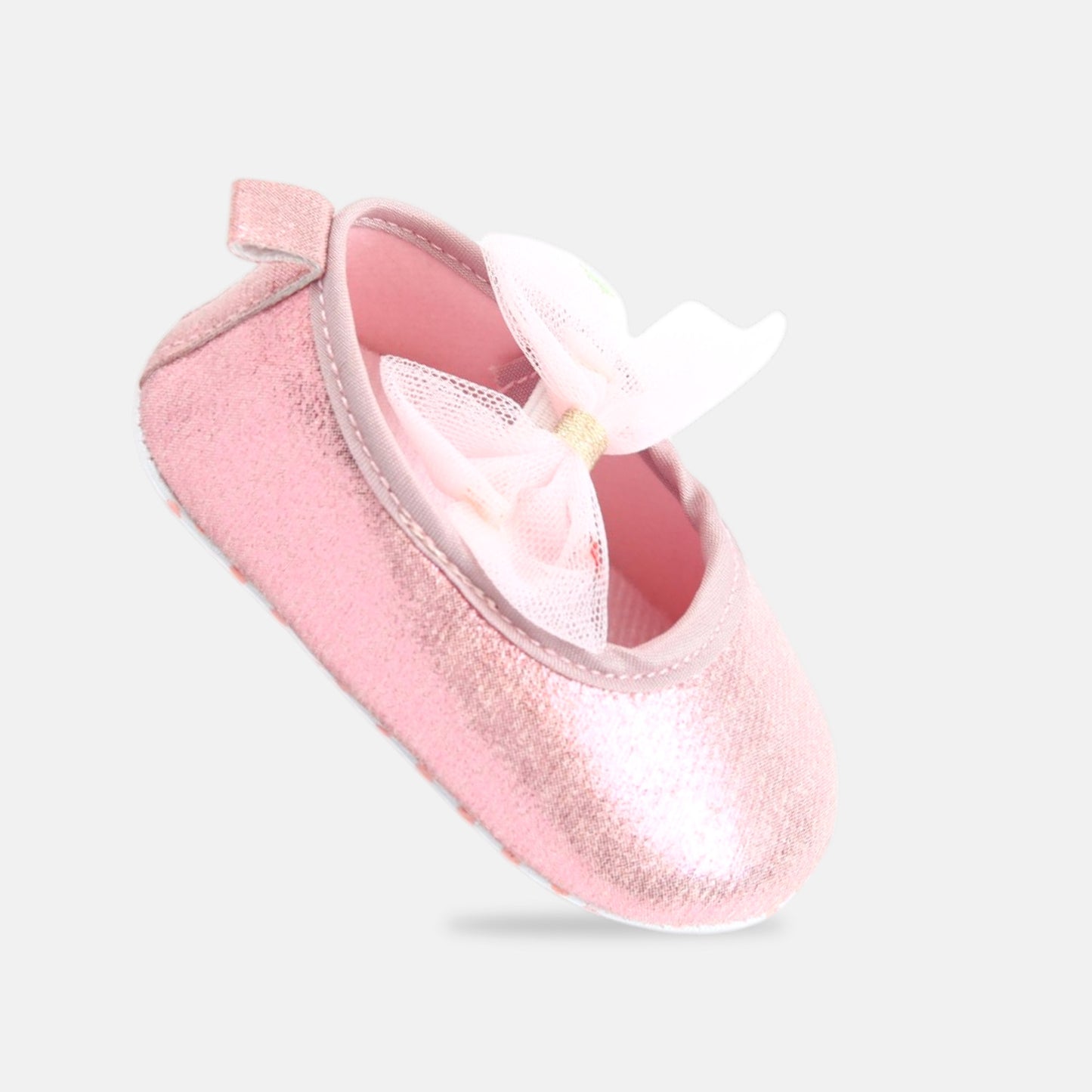 Pink Tulle Bow Pre-Walkers