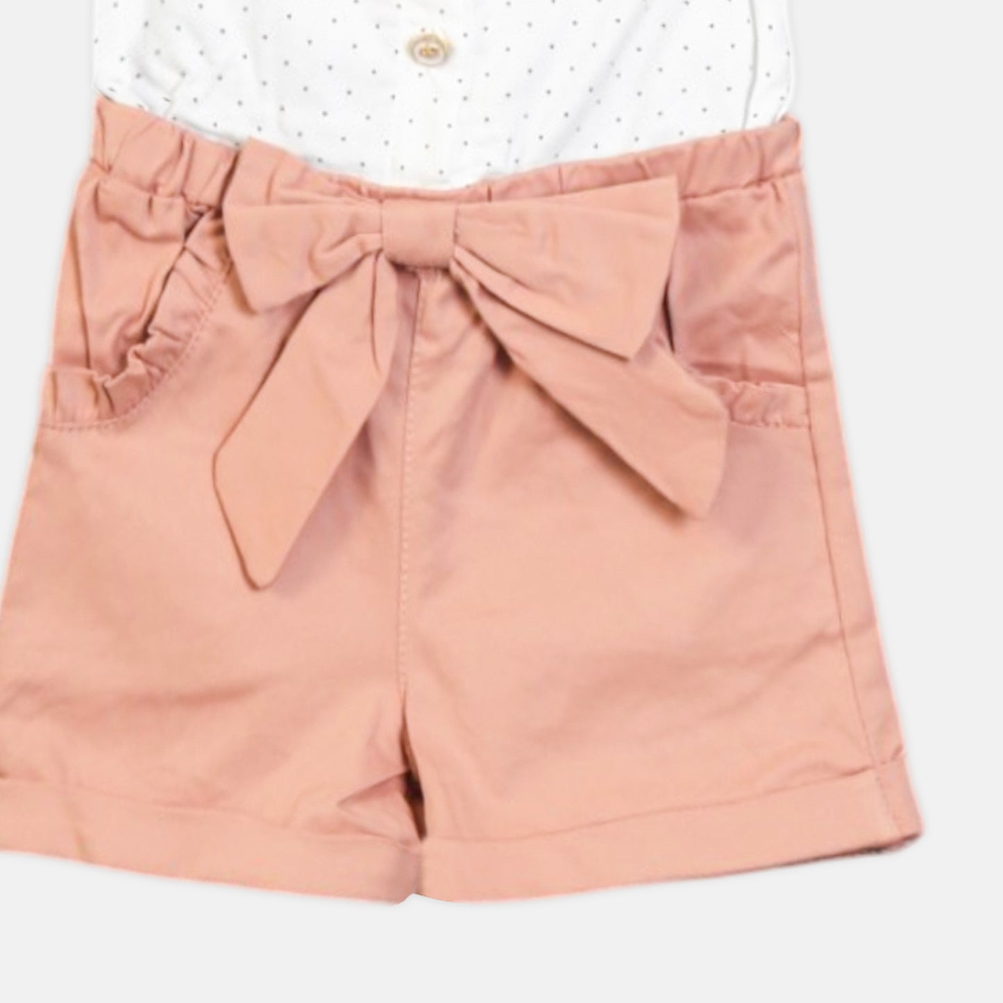 Peach Dot Romper