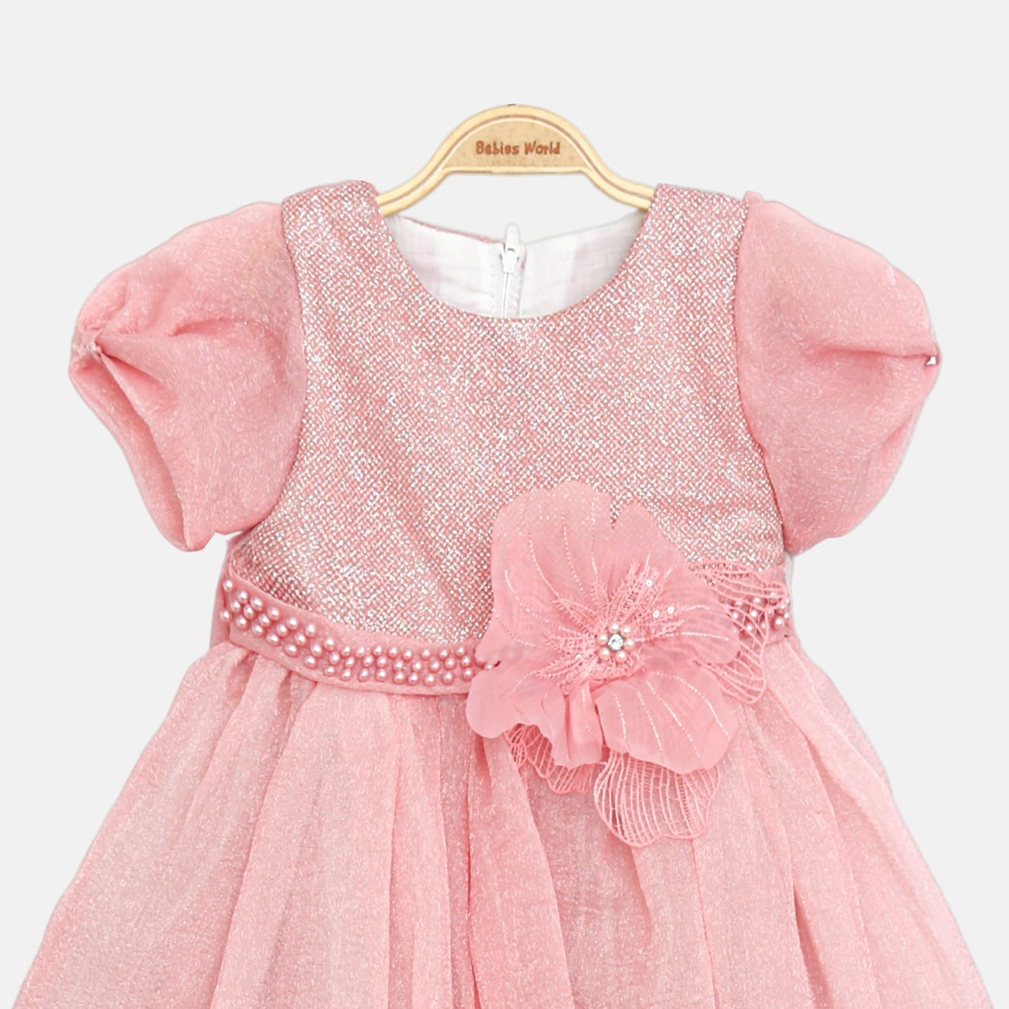 Puff-Sleeve Frock - Tea Pink