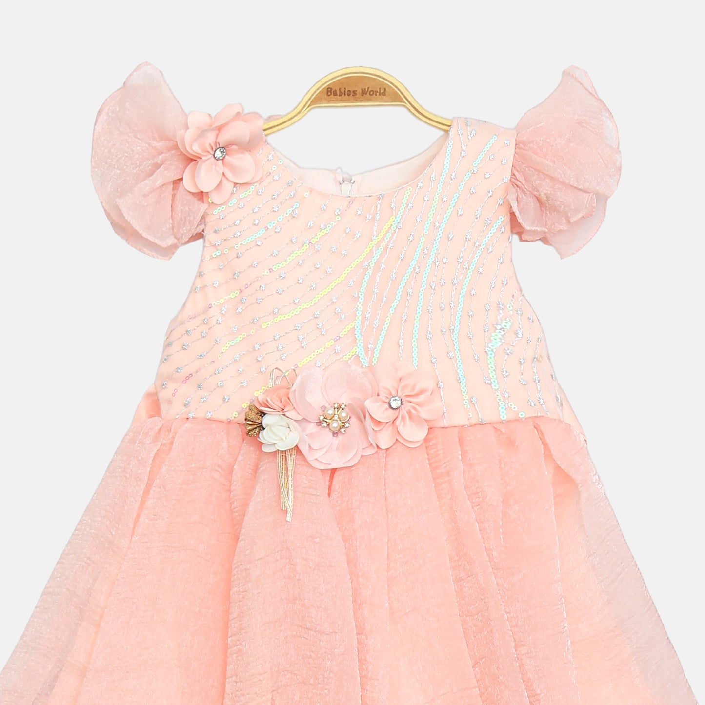 Wave-Pattern Frock - Pink