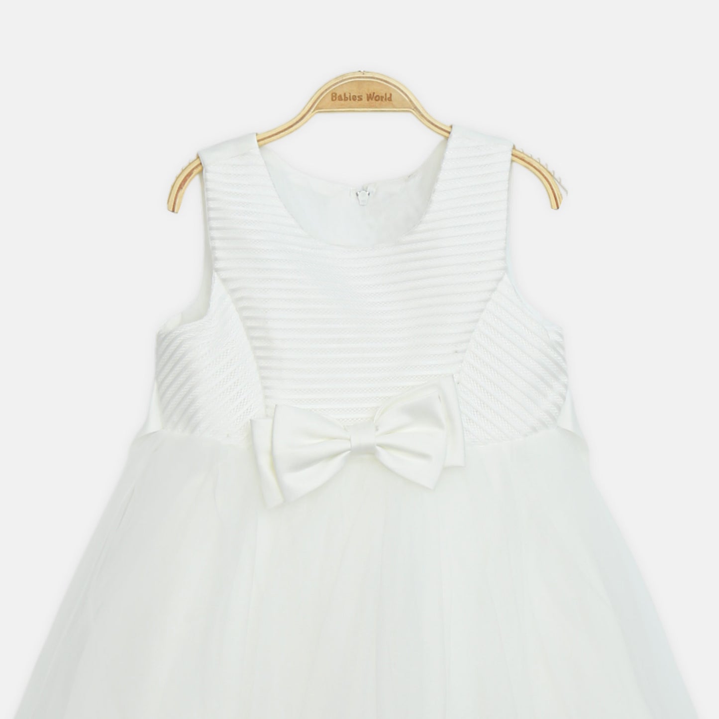 Bow Party Frock - White
