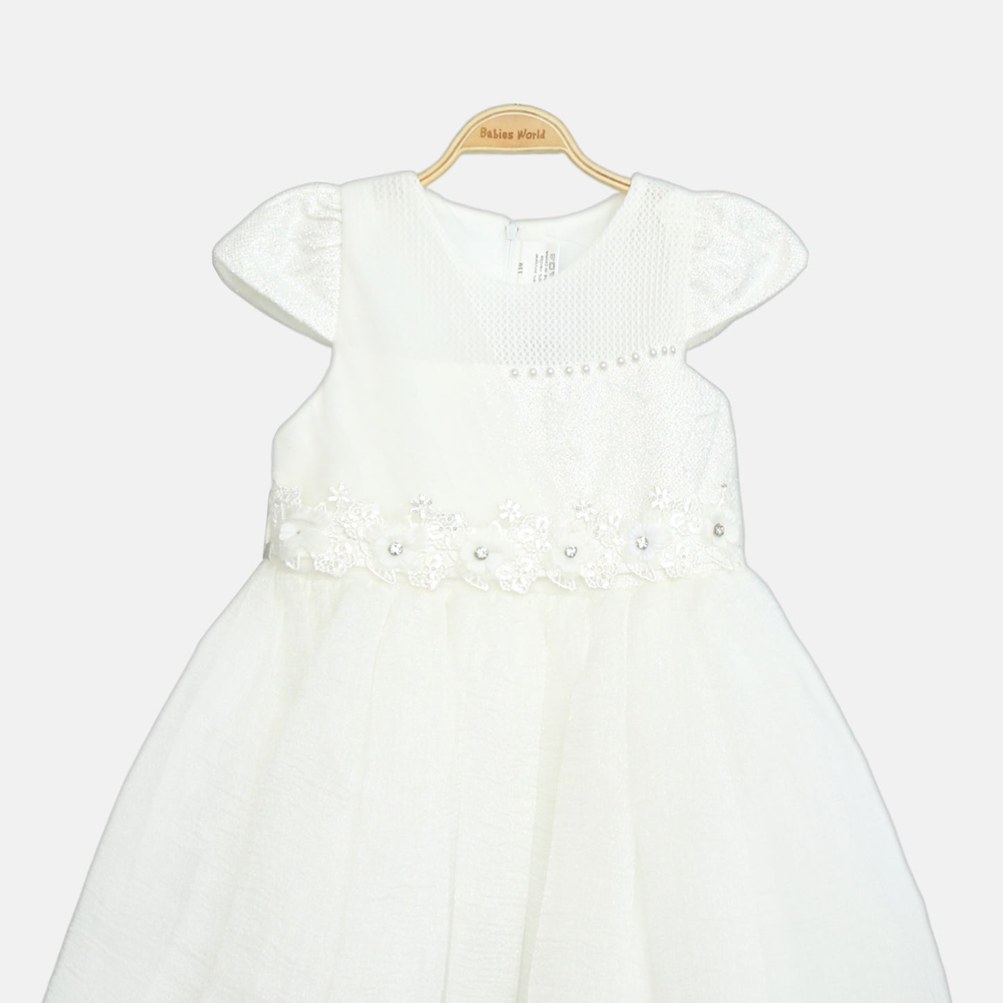 Pearl Accented Shimmer Frock