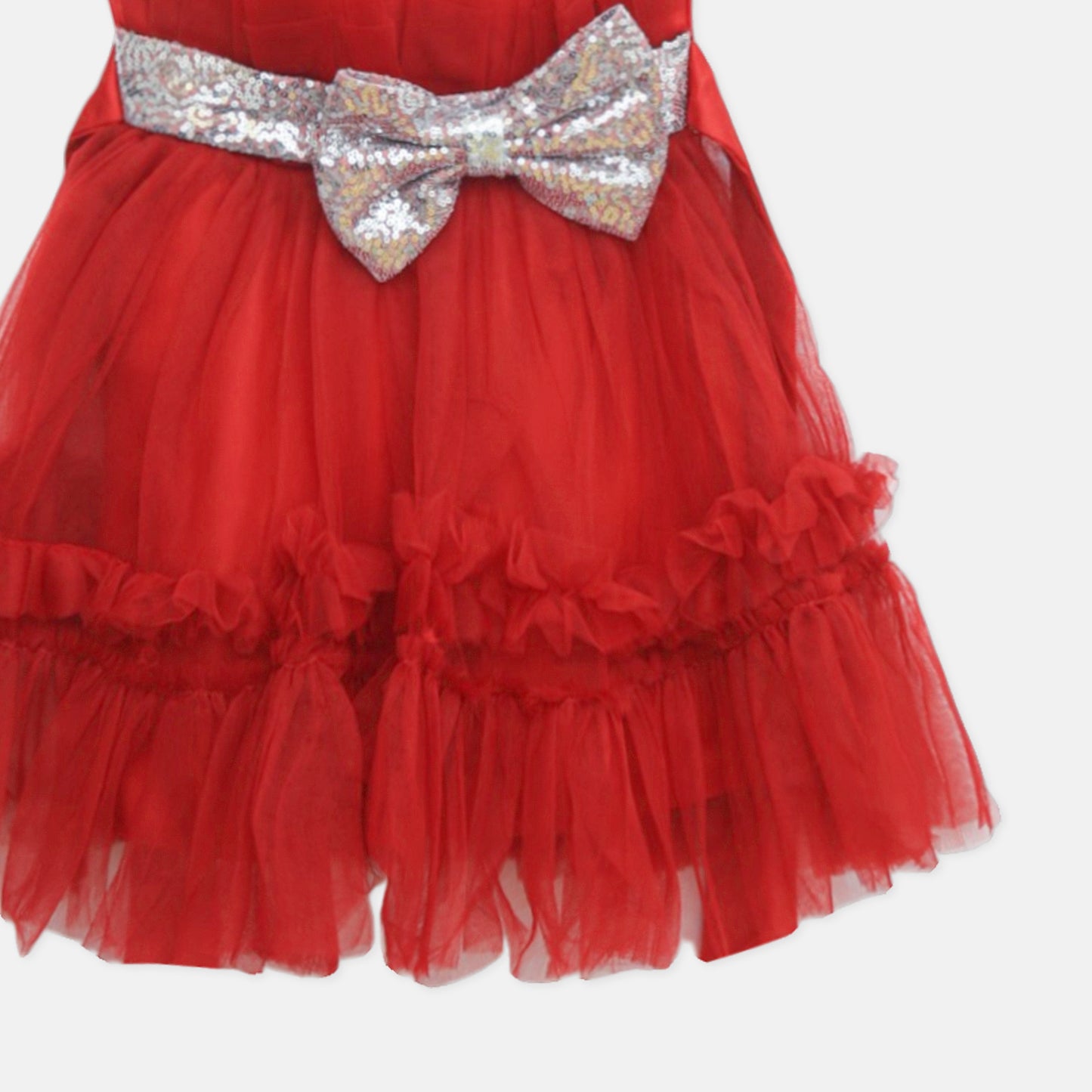 Silver Bow Red Frock