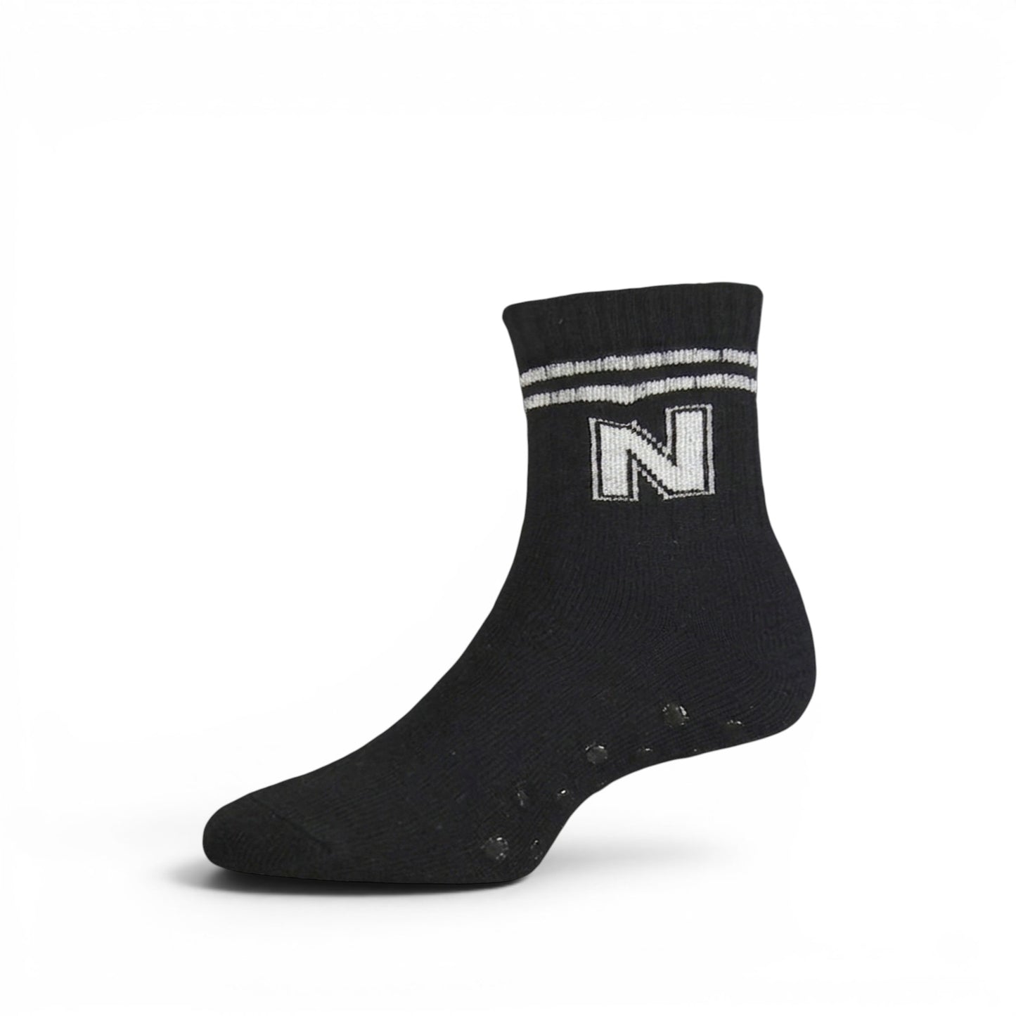 BLACK ANTI-SLIP ANKLE BOY SOCKS PK-2