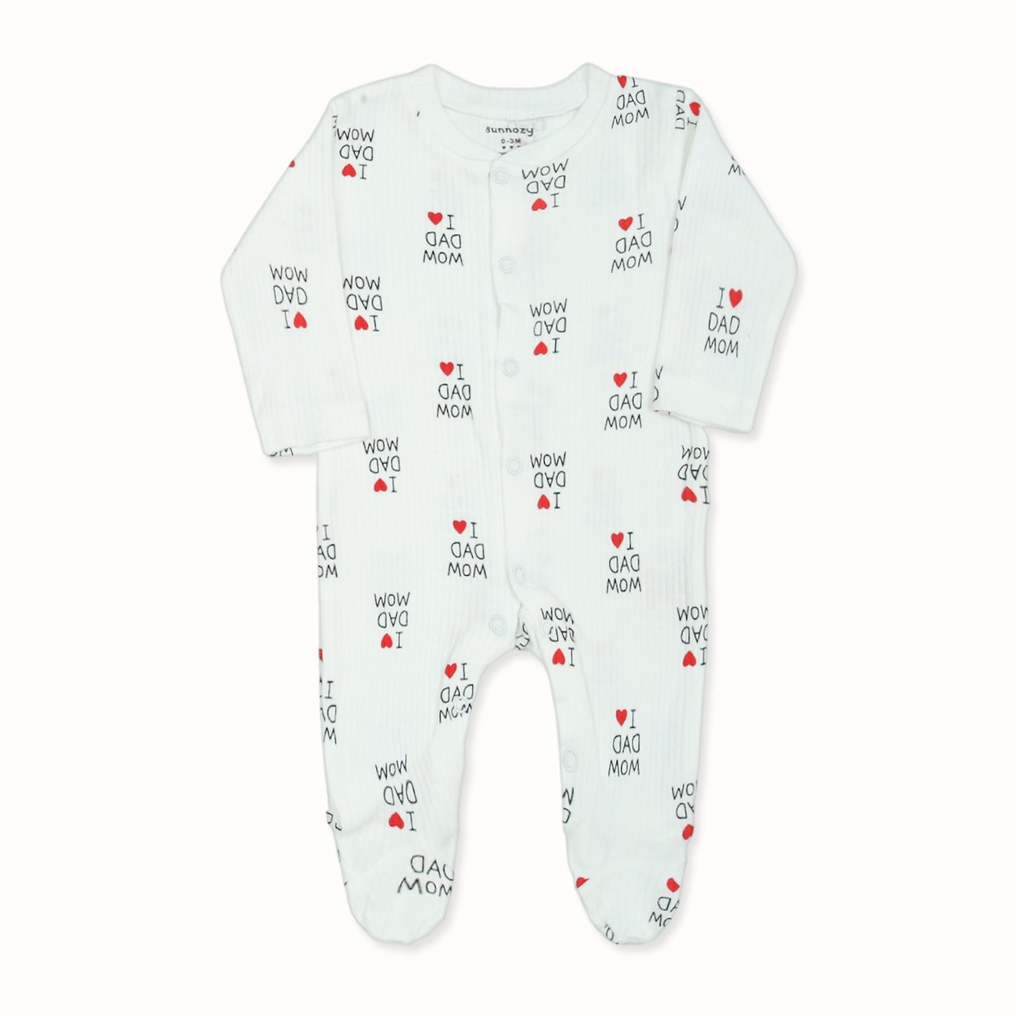 "I LOVE DAD & MOM" 5-PIECE LAYETTE SET (WHITE/RED) GIRL