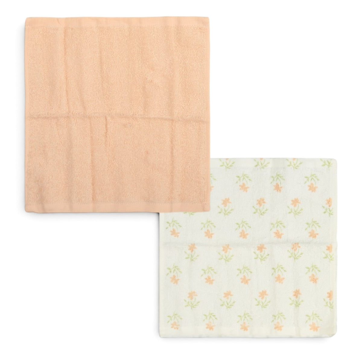 FLORAL EMBROIDERED FACE TOWEL PK-4