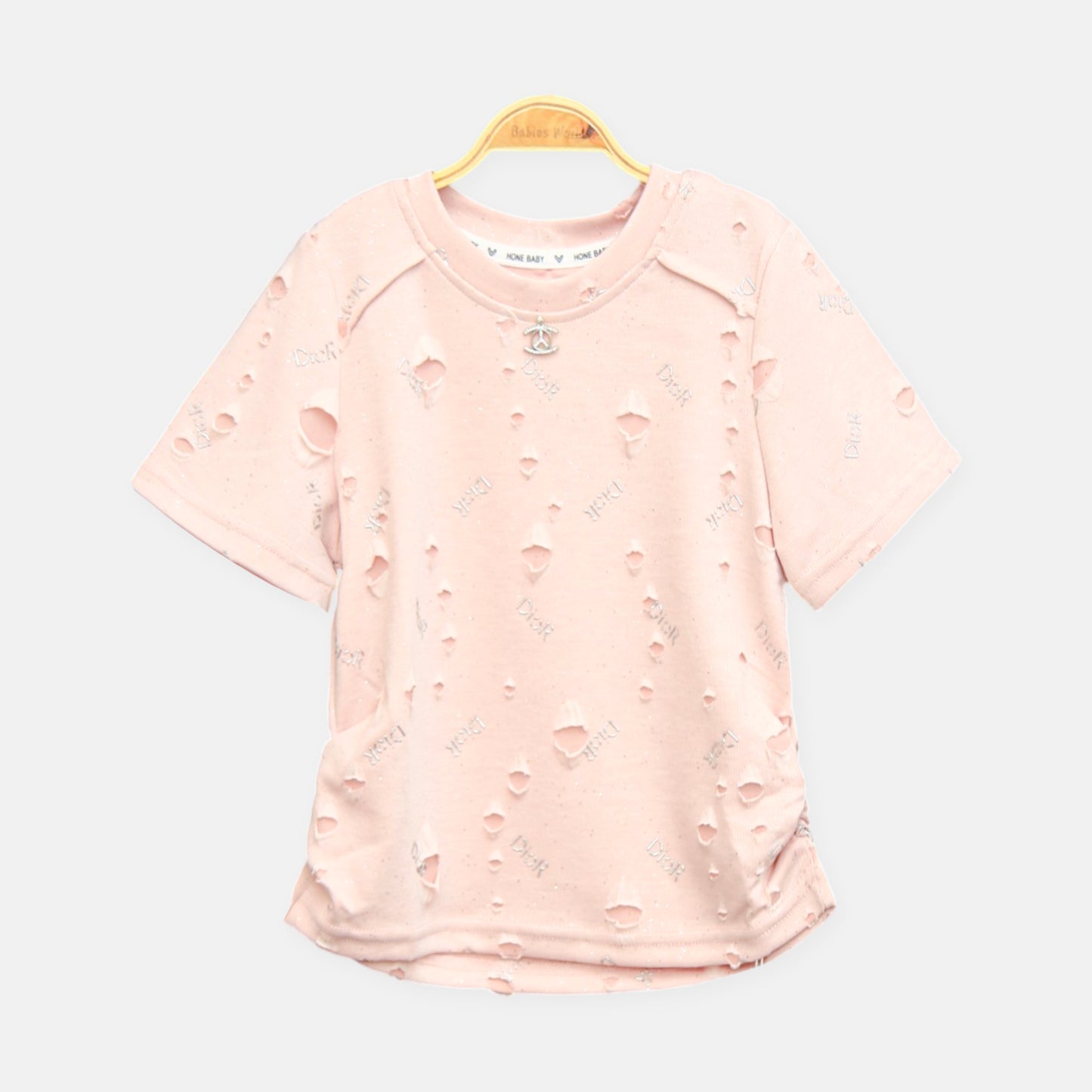 Distressed Pink Tee