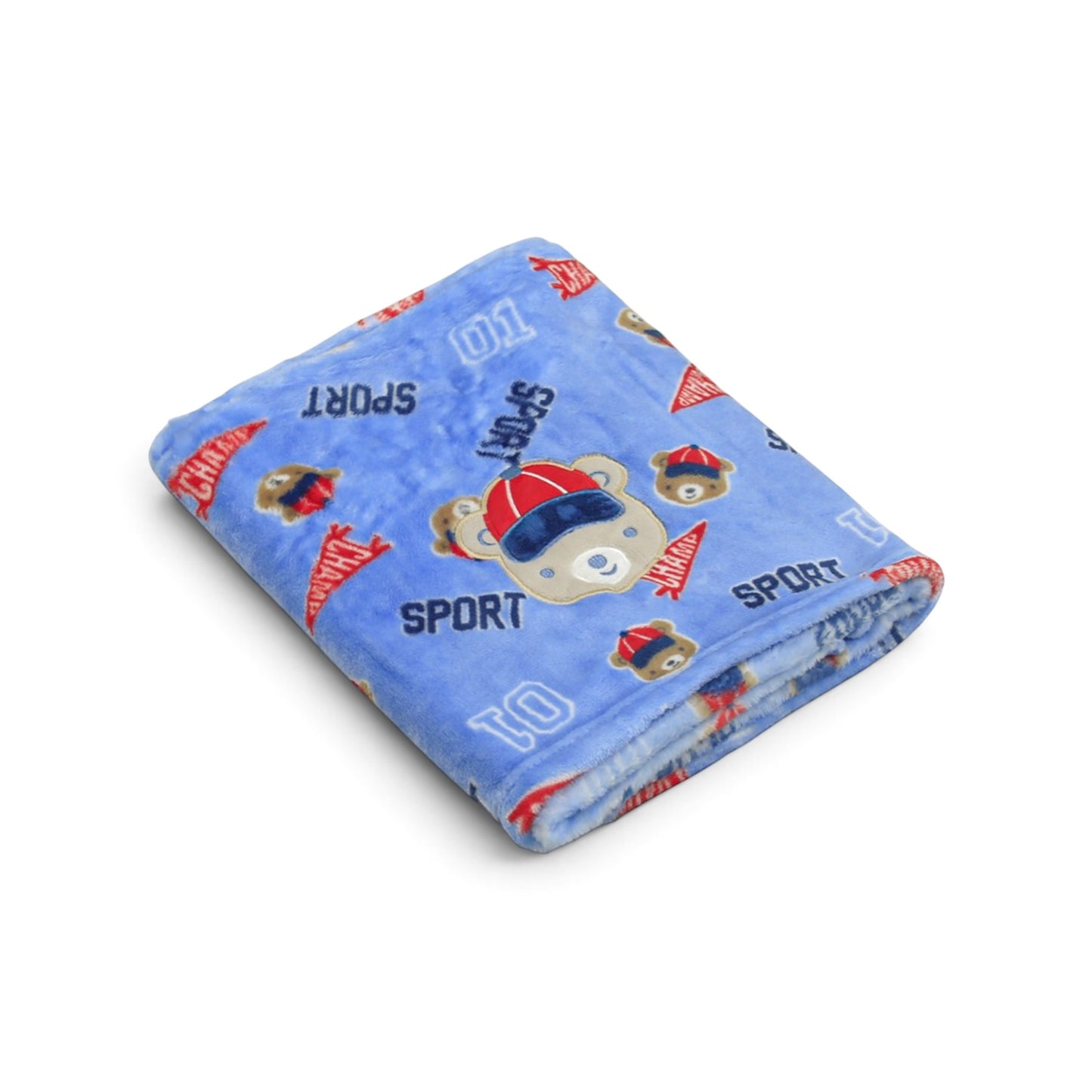 BLUE SPORT & CHAMPION BEAR BLANKET