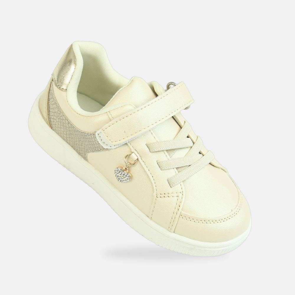 Girl Canvas Beige Sneakers