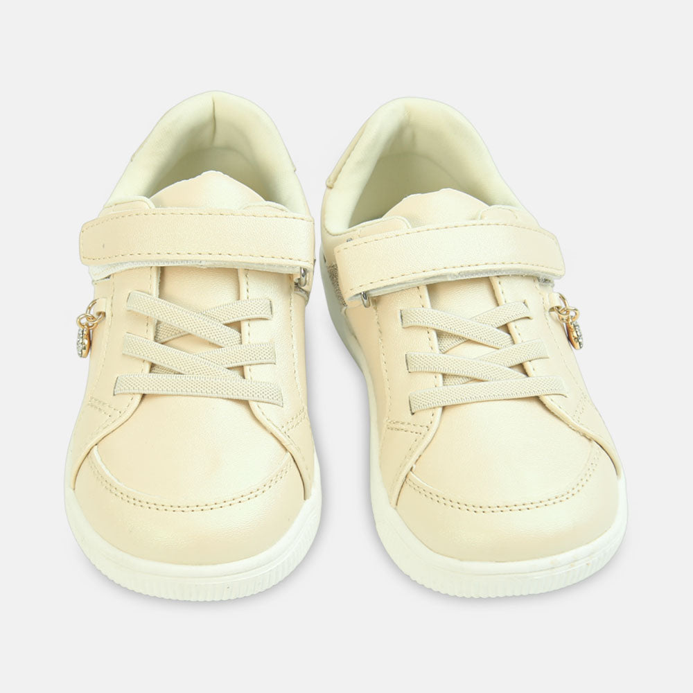 Girl Canvas Beige Sneakers