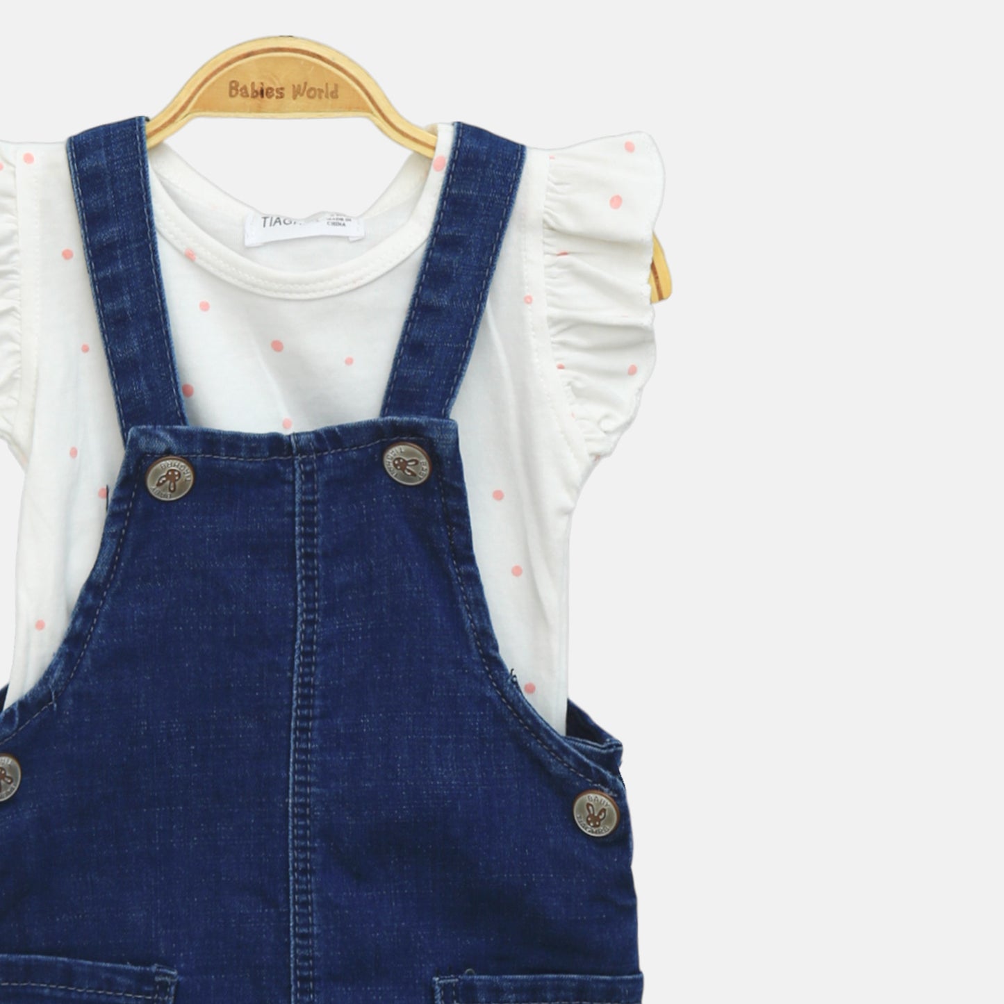 White Lace & Denim Romper