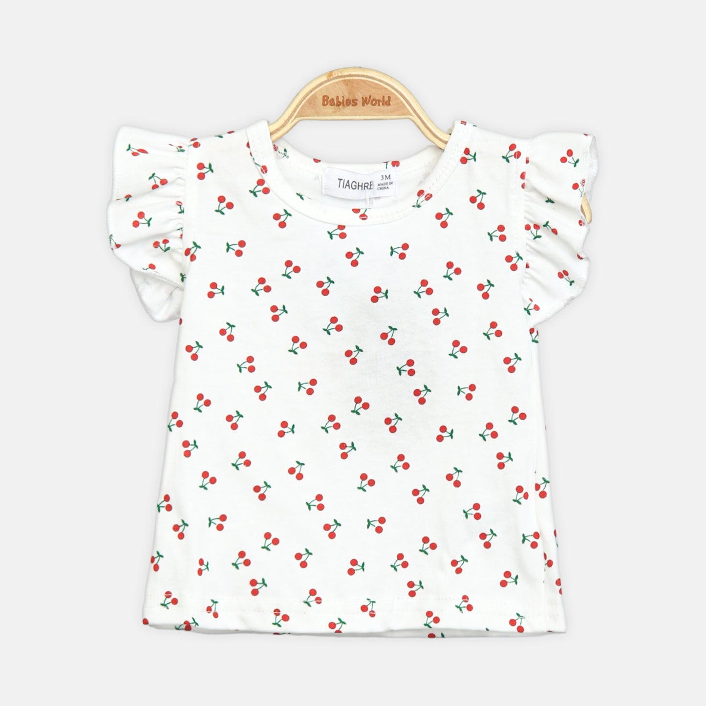 Cherry Pinafore Romper Set