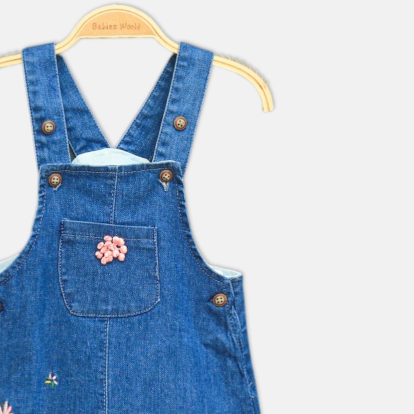 Classic Pleated Denim Jumper