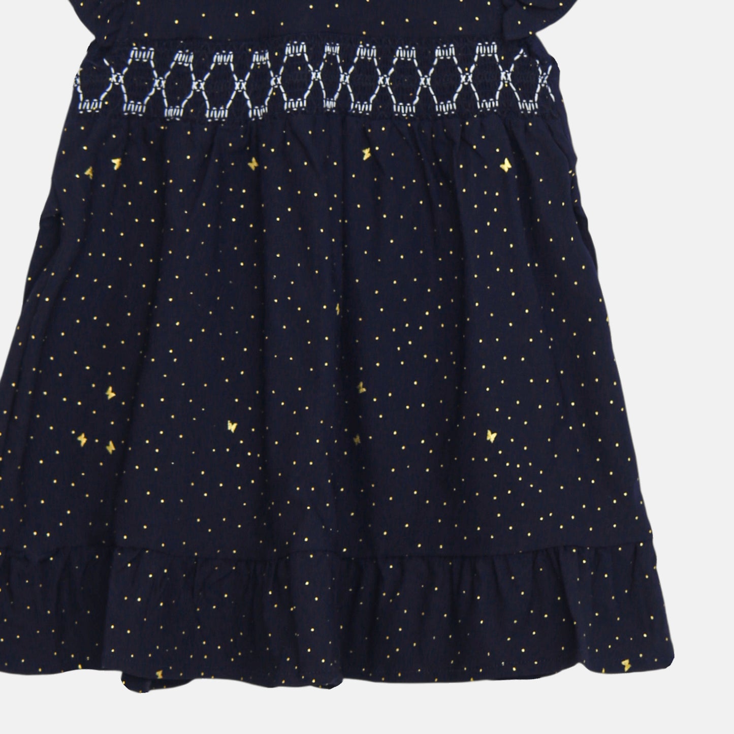 Navy Smocked Starlight Dress