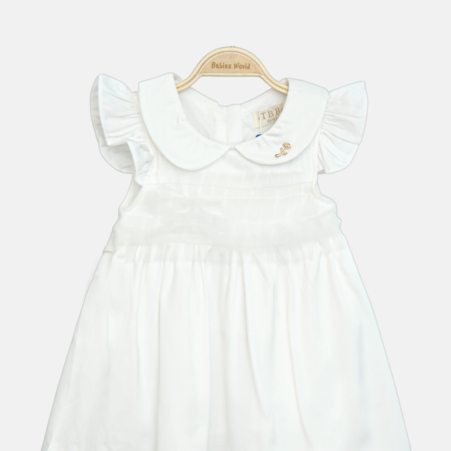 Ruffled White Party Frock