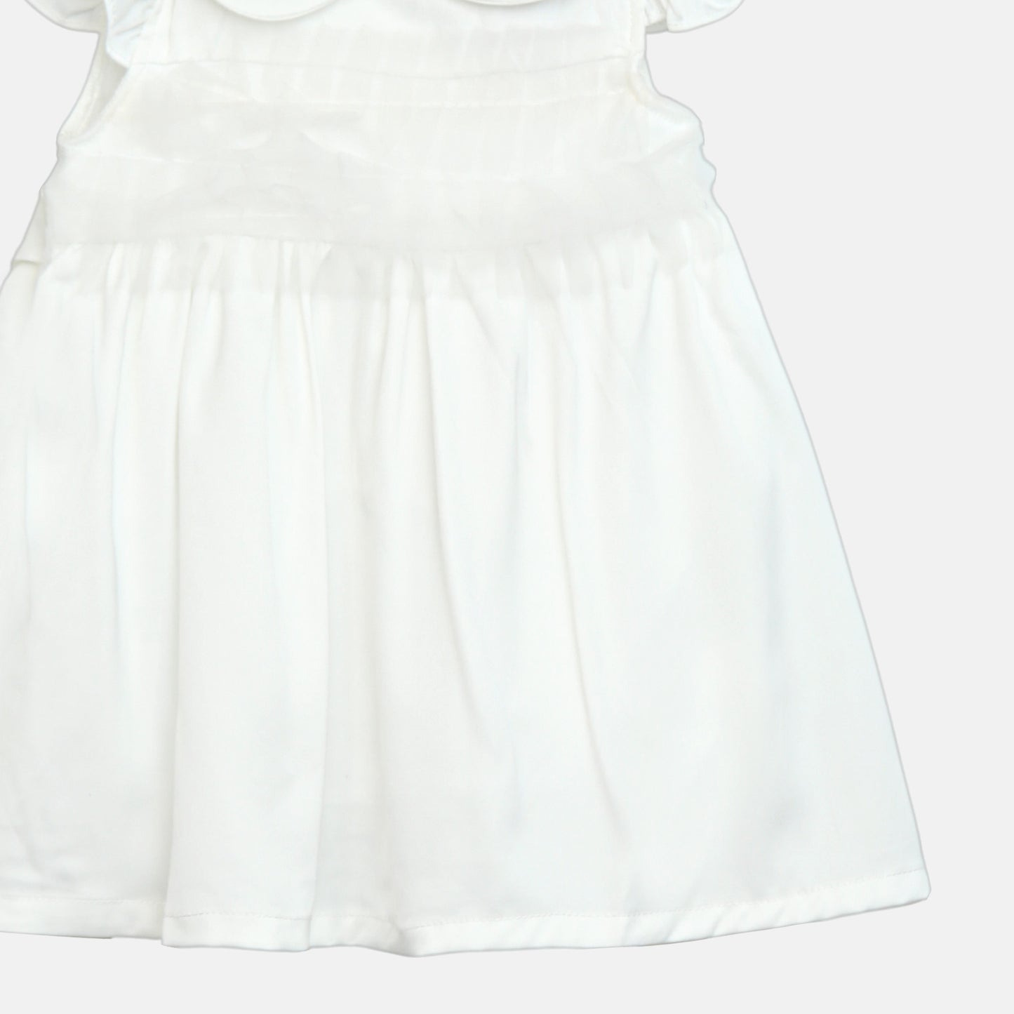 Ruffled White Party Frock