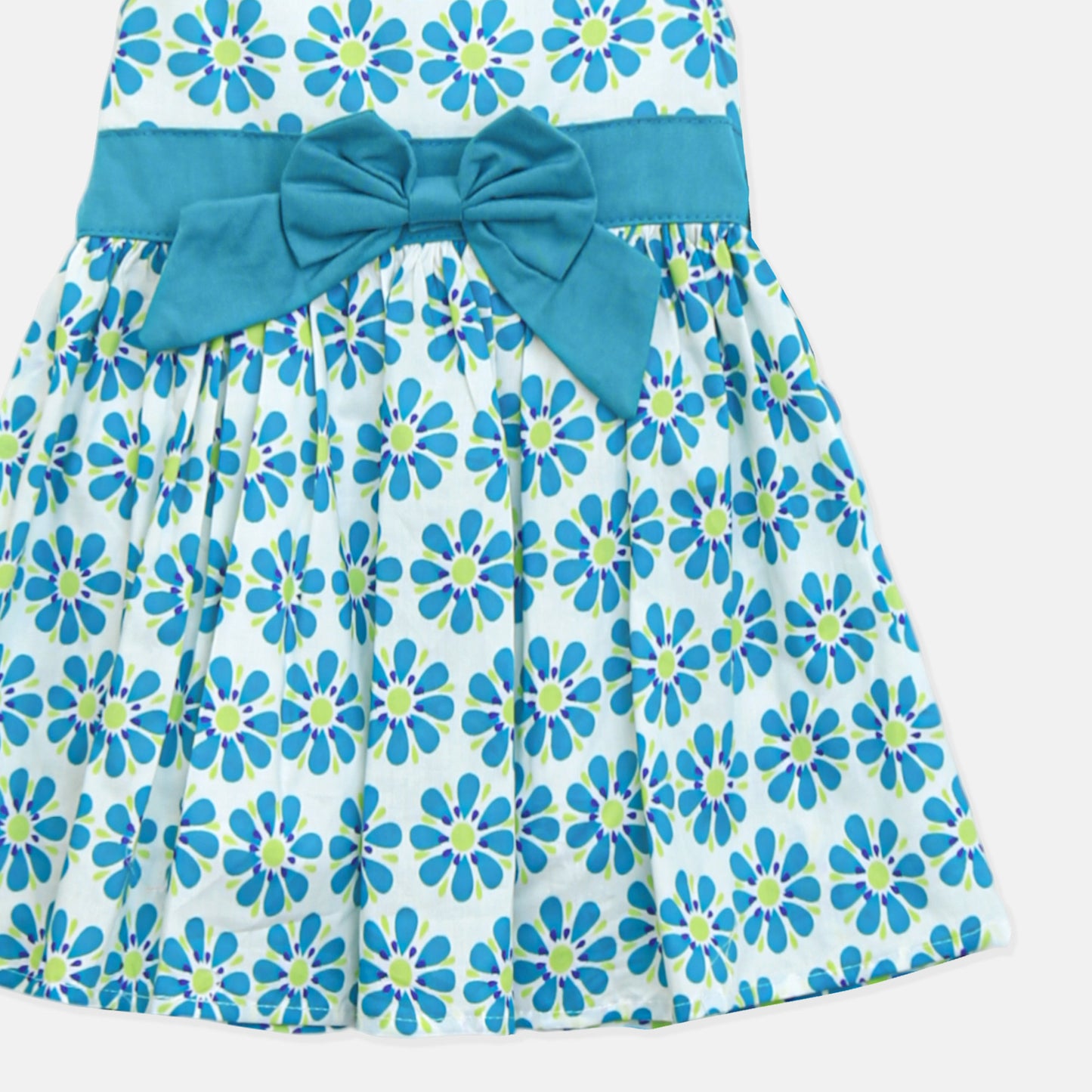 Blue Blossom Dress & Hat Set