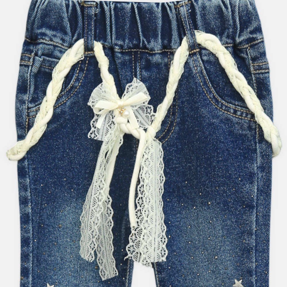 Girl Denim Flared Jeans Dark