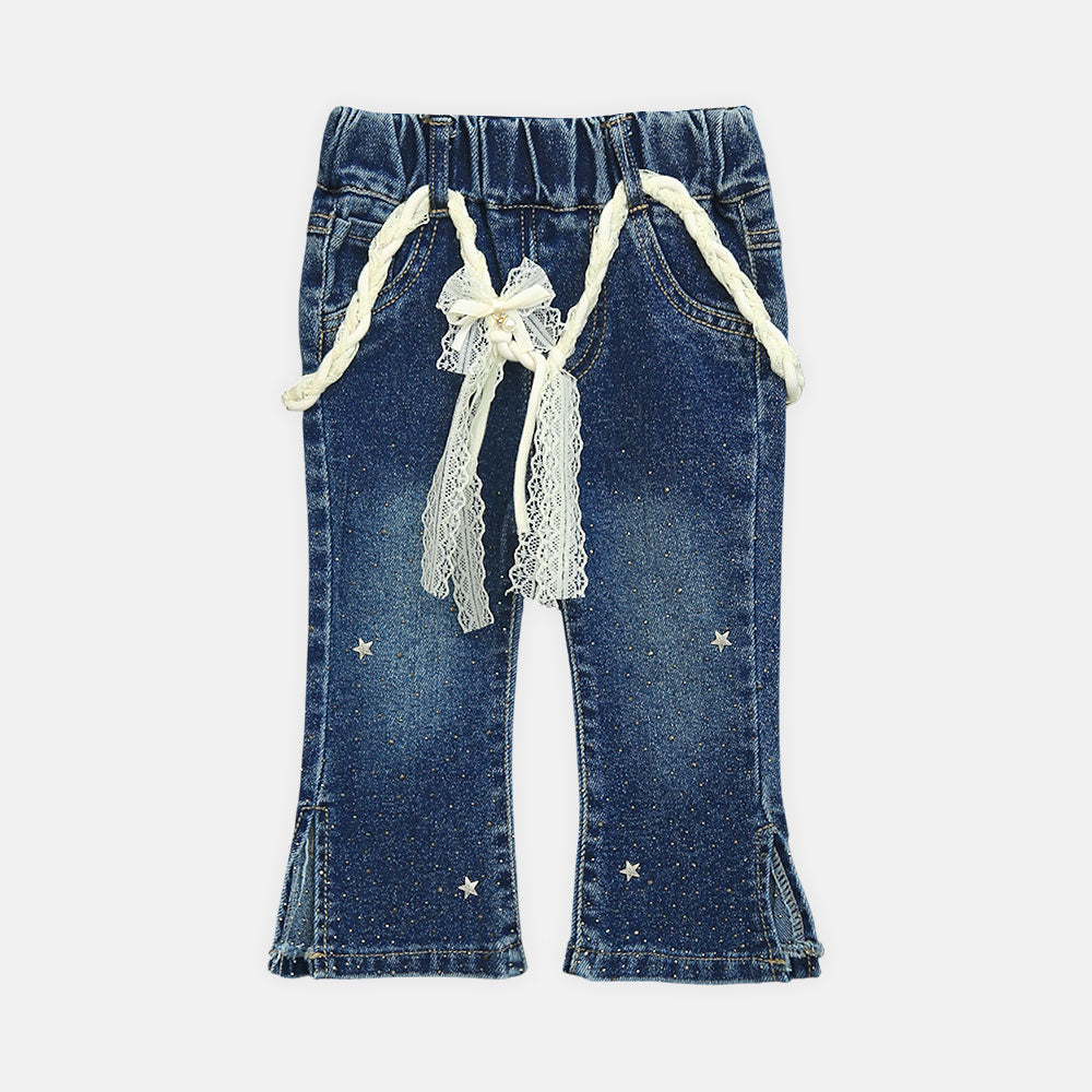 Girl Denim Flared Jeans Dark
