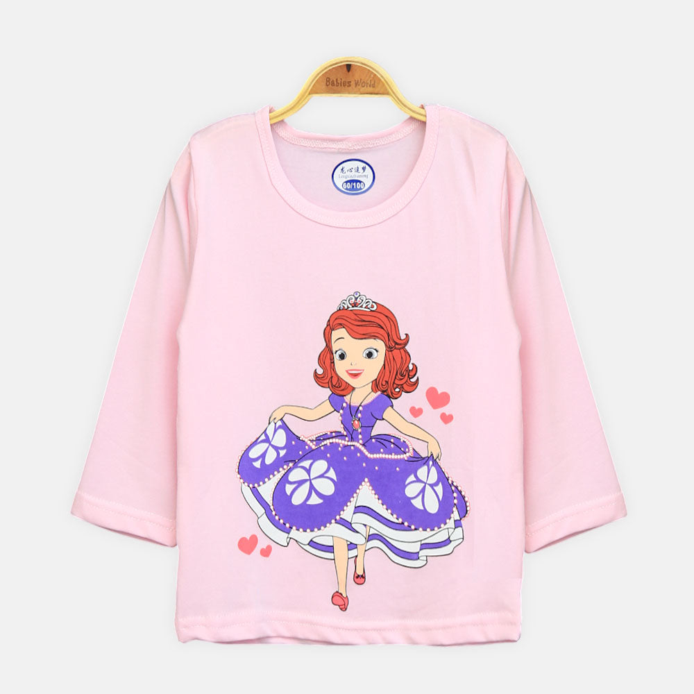 Girls' Pink Marie Cat Nightsuit