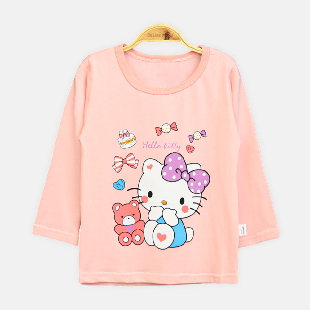 Girls' Peach Hello Kitty & Friends Night Suit