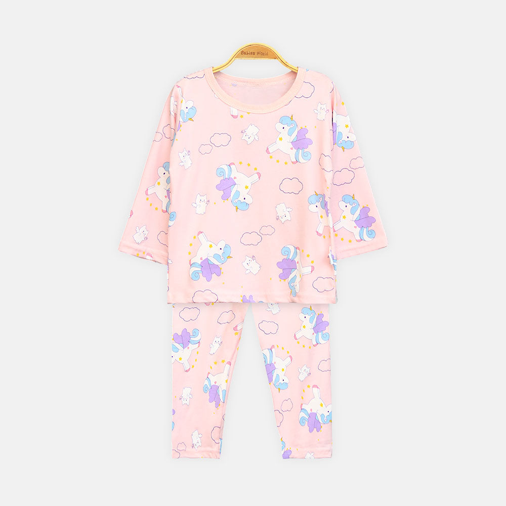 Girls' Magical Unicorn All-Over Print Night Suit