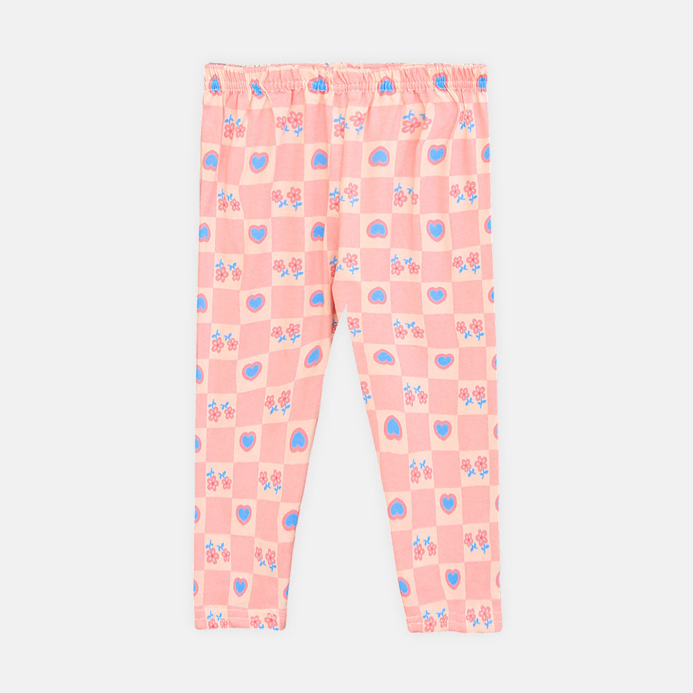 Girls' Checkered Heart & Flower Loungewear