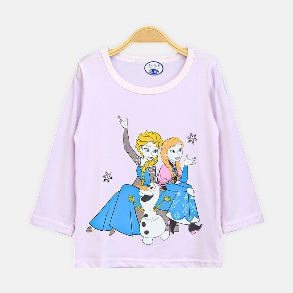 Girls' Purple Frozen Nightsuit