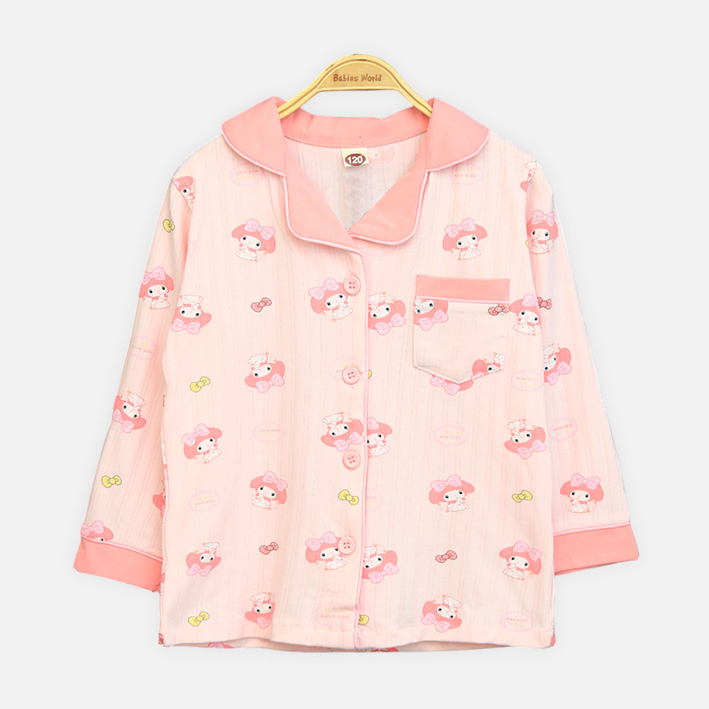 Girls' My Melody Peach Ribbed Sleepwear