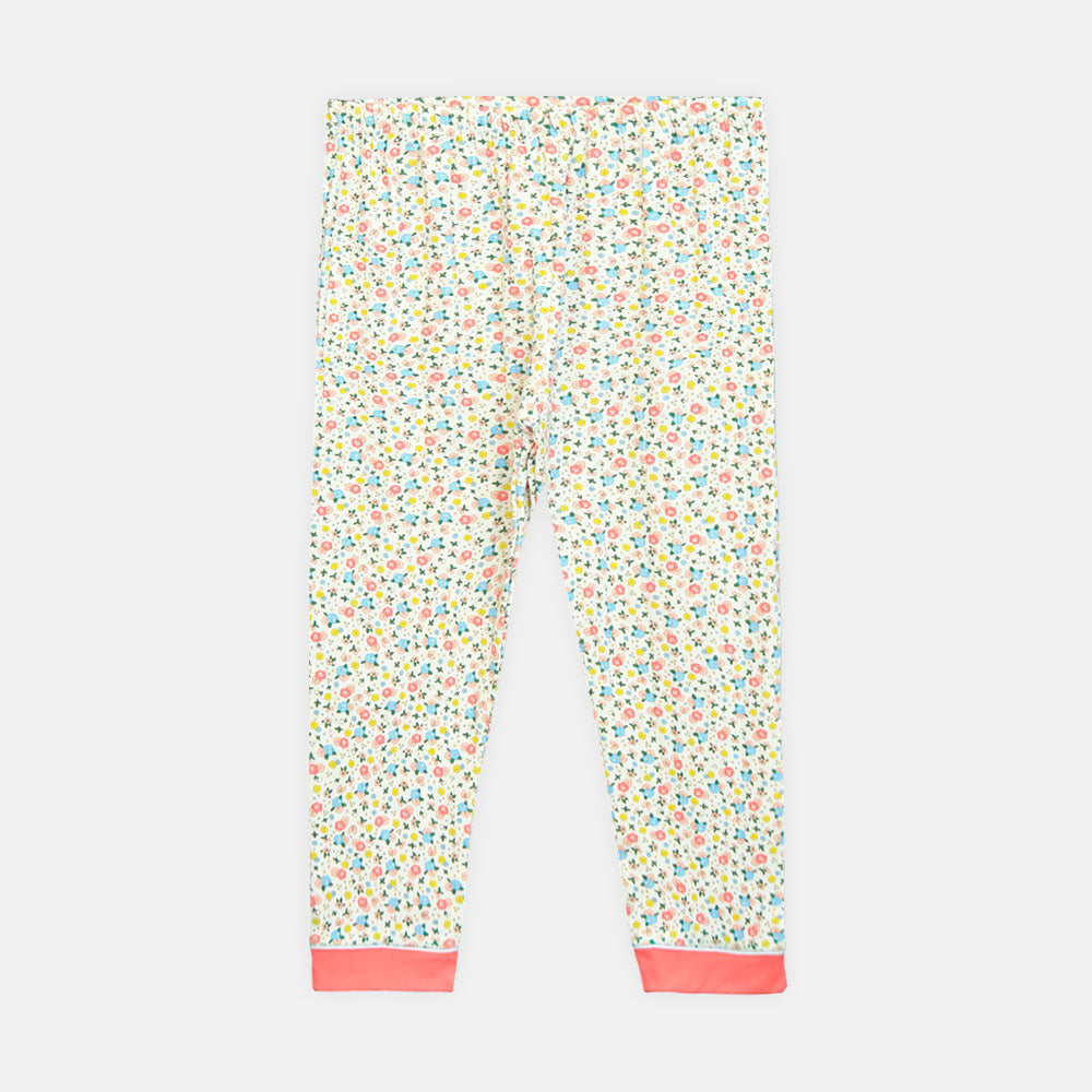 Girls' Vibrant Floral Garden Nightsuit