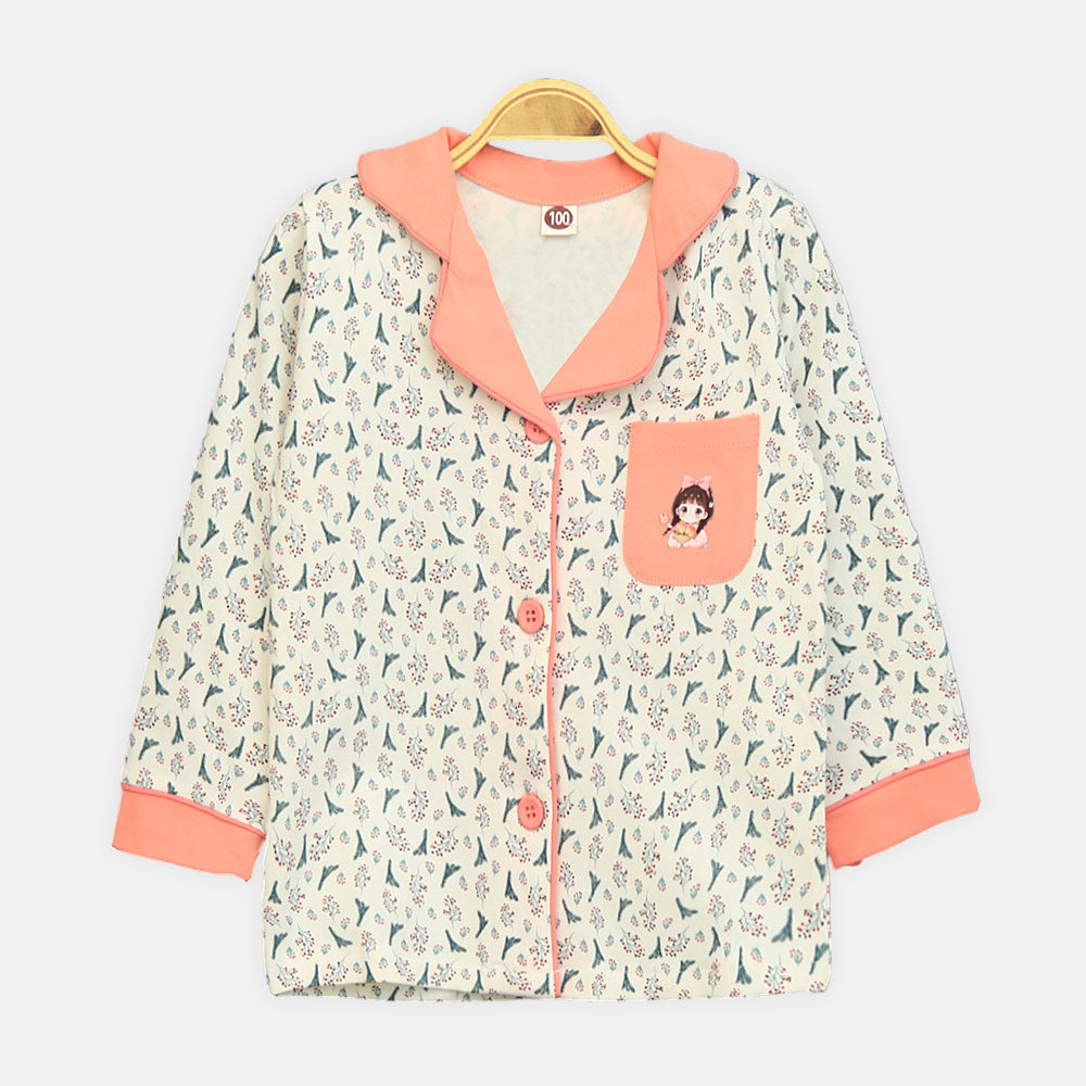 Girls' Modern Botanical Sleepwear Set