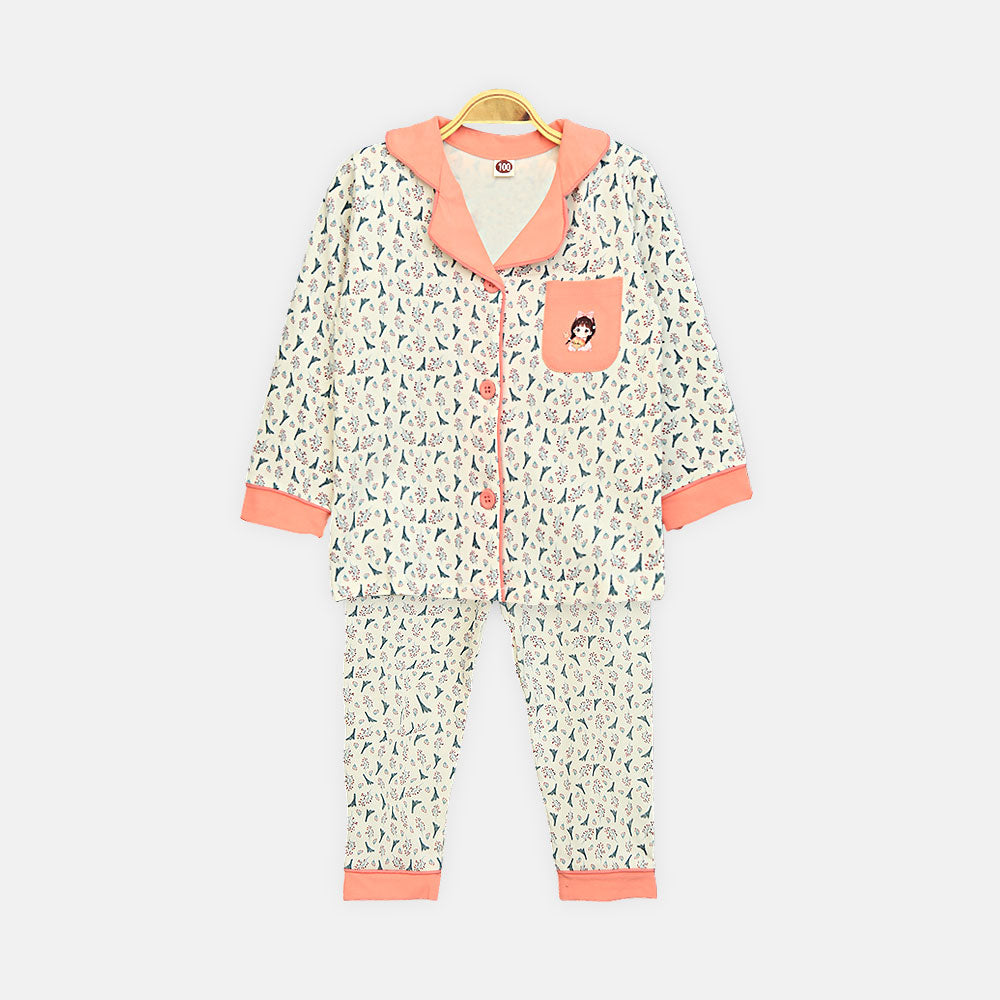 Girls' Modern Botanical Sleepwear Set