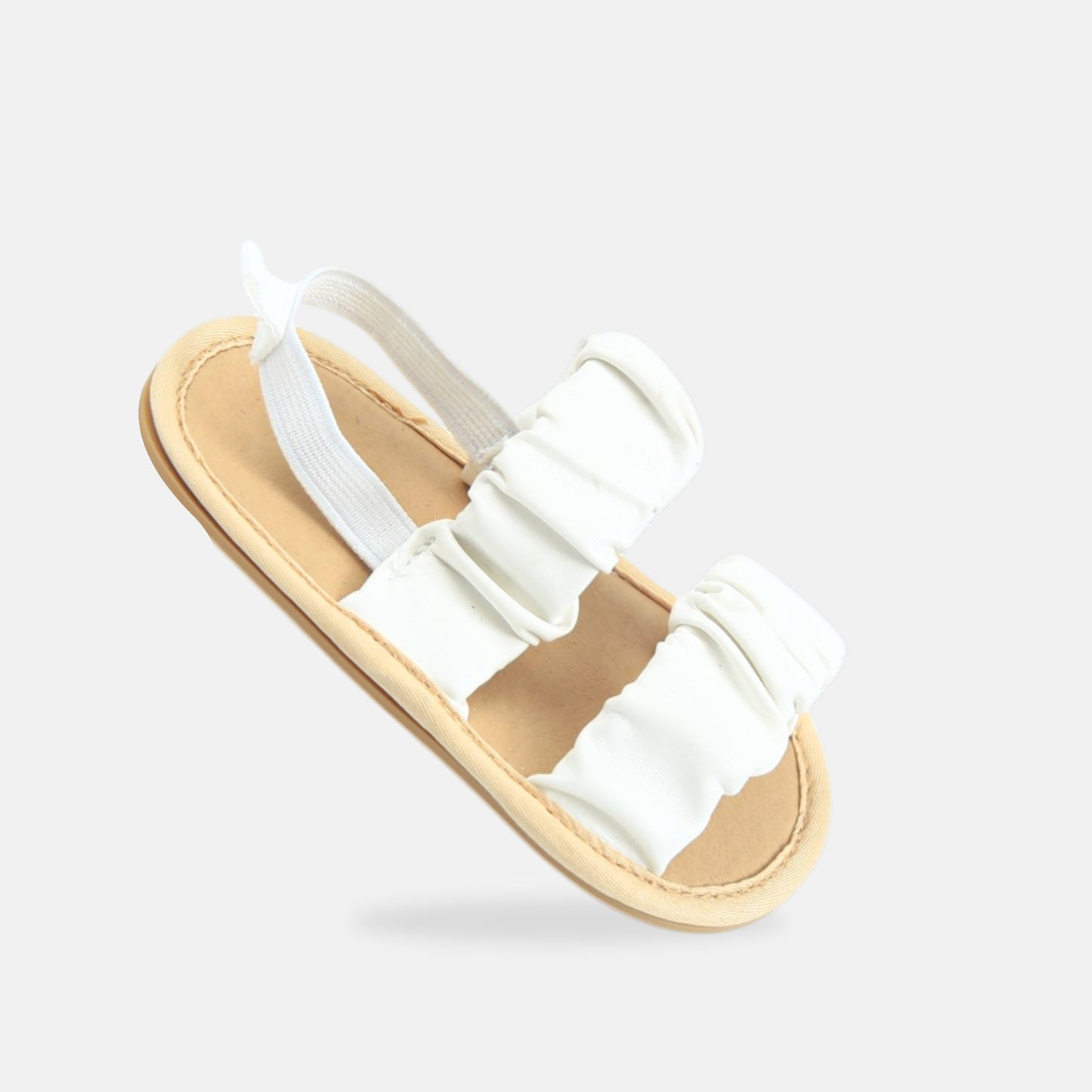 Ruffle Dual-Strap Sandal