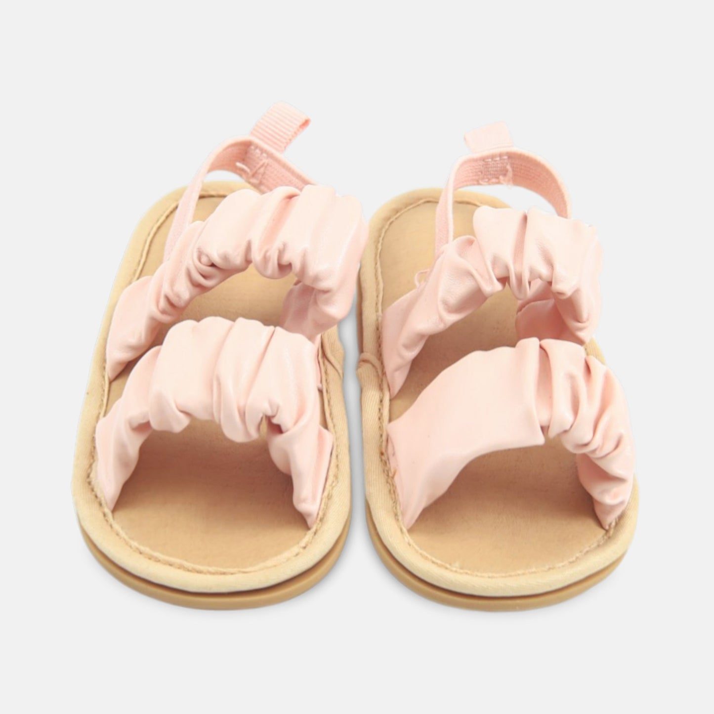 Ruffle Dual-Strap Sandal