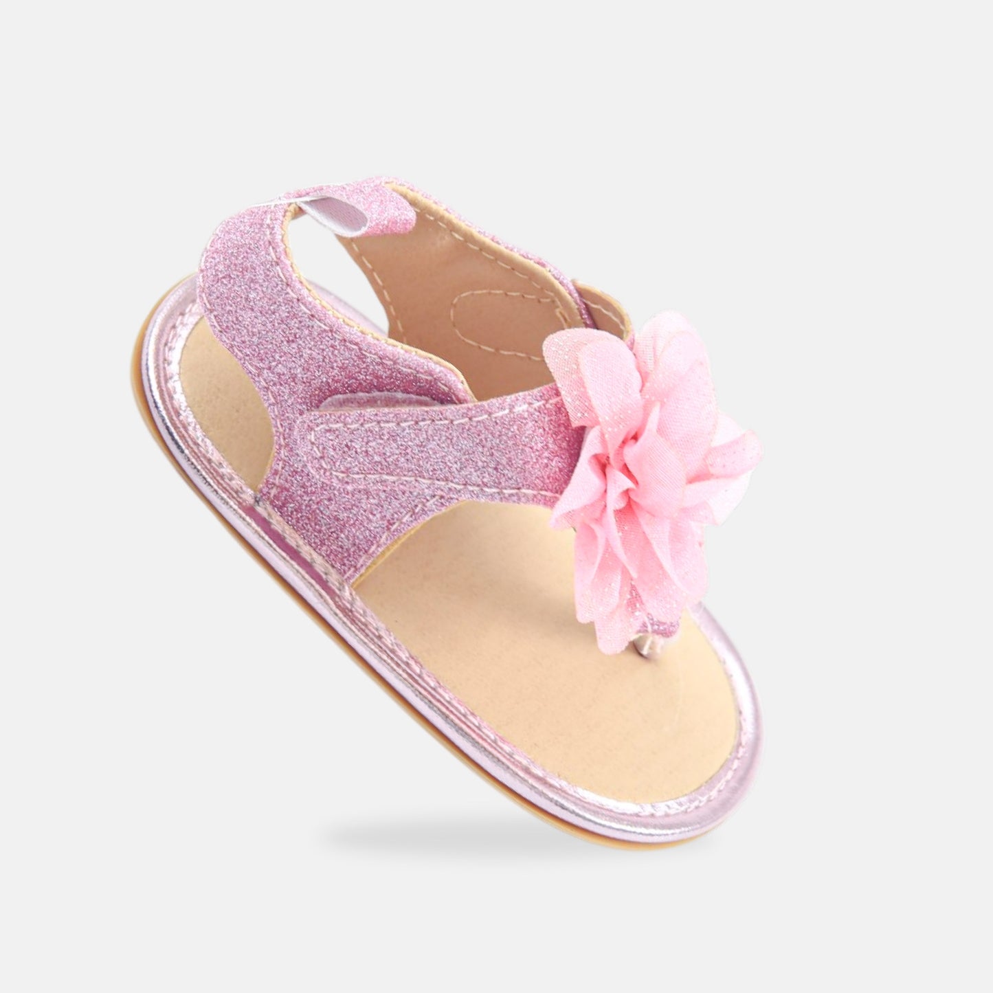 Pink Glitter Floral Sandal