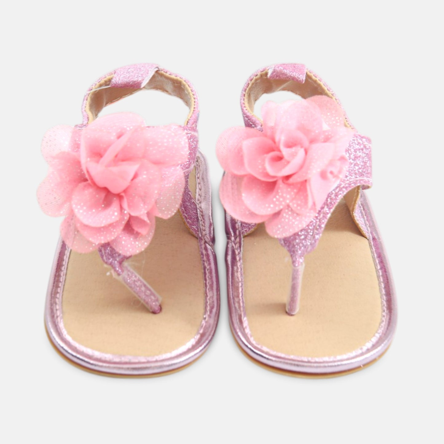 Pink Glitter Floral Sandal