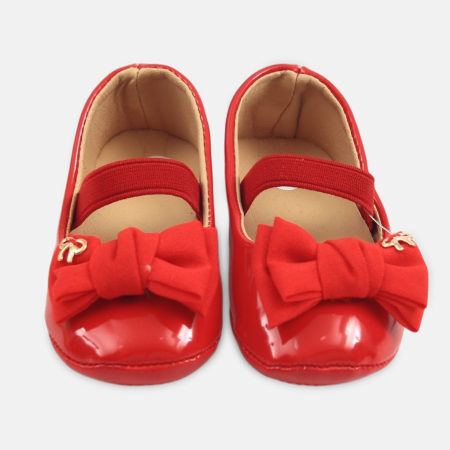 Red Patent Bow Pre-Walkers