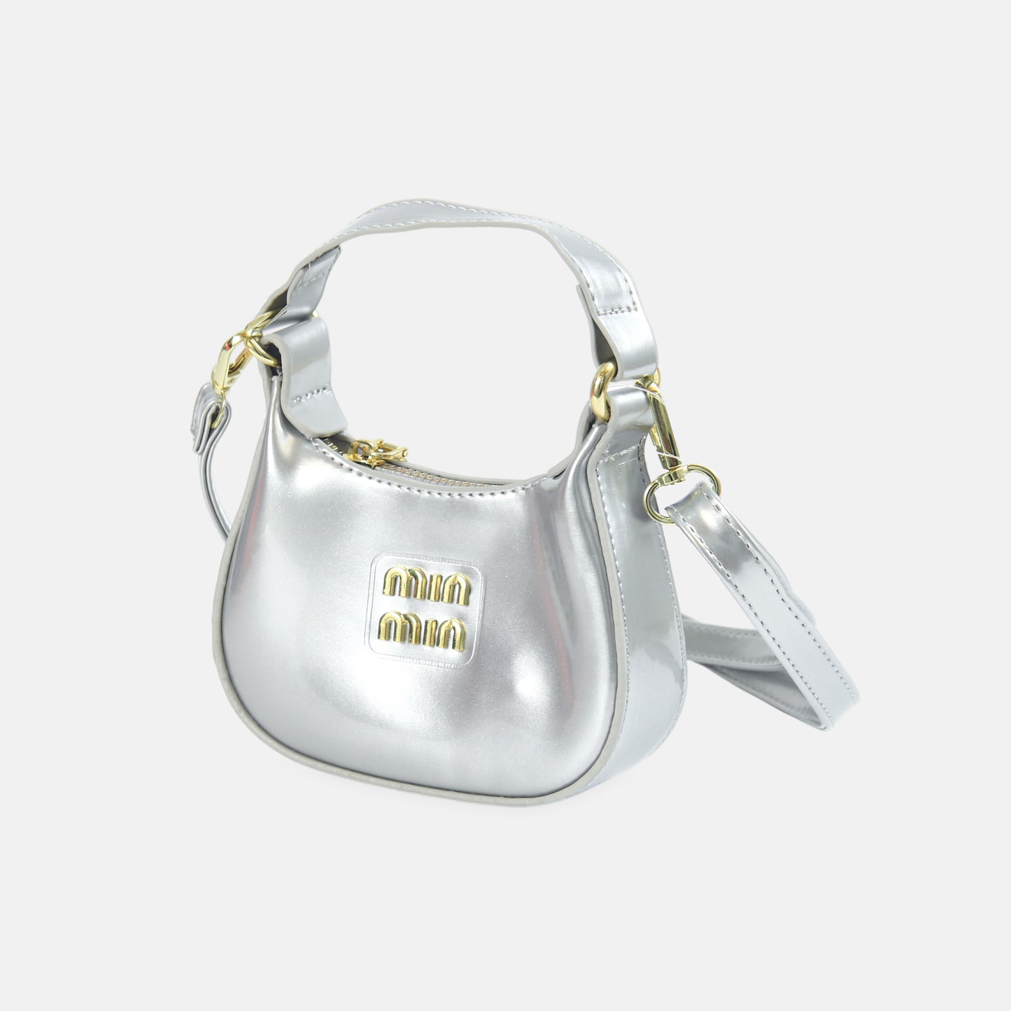 Metallic Silver Half-Moon