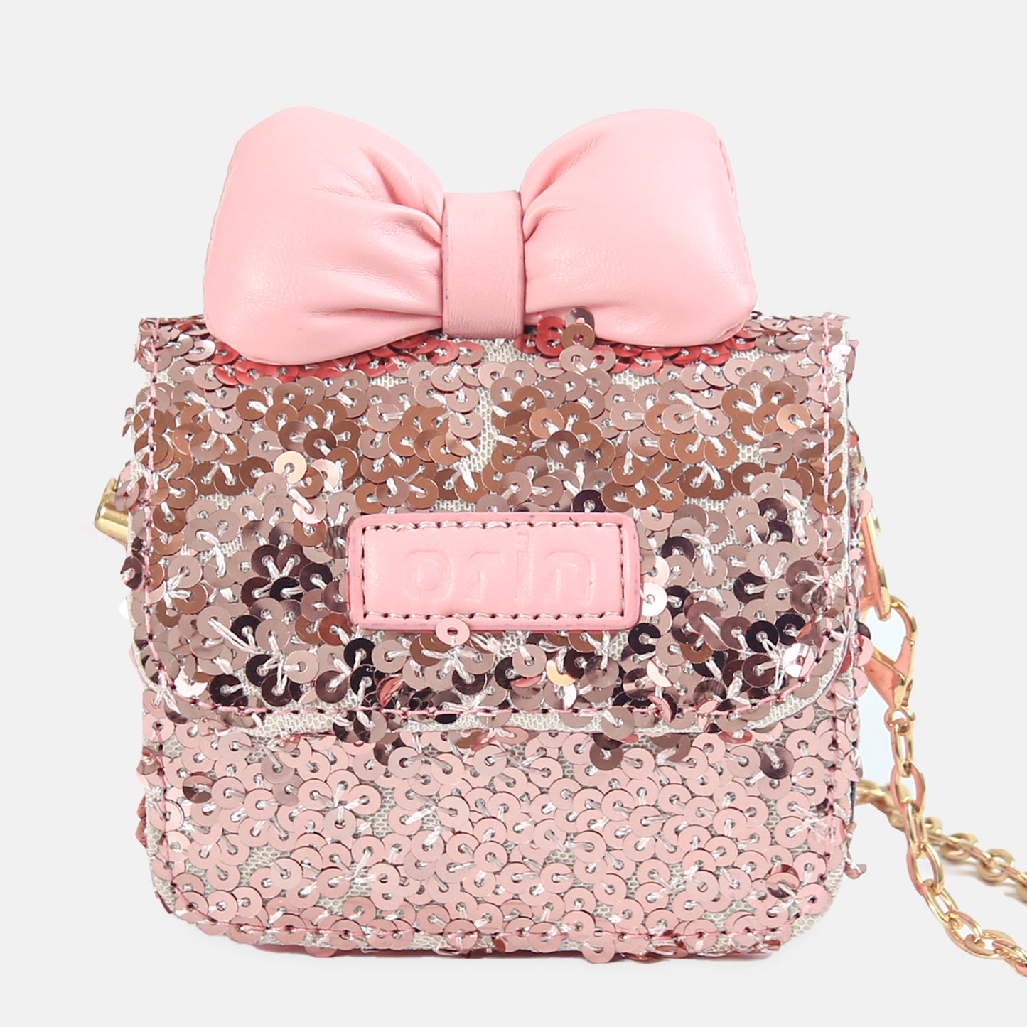 Pink Bow Glitter Bag