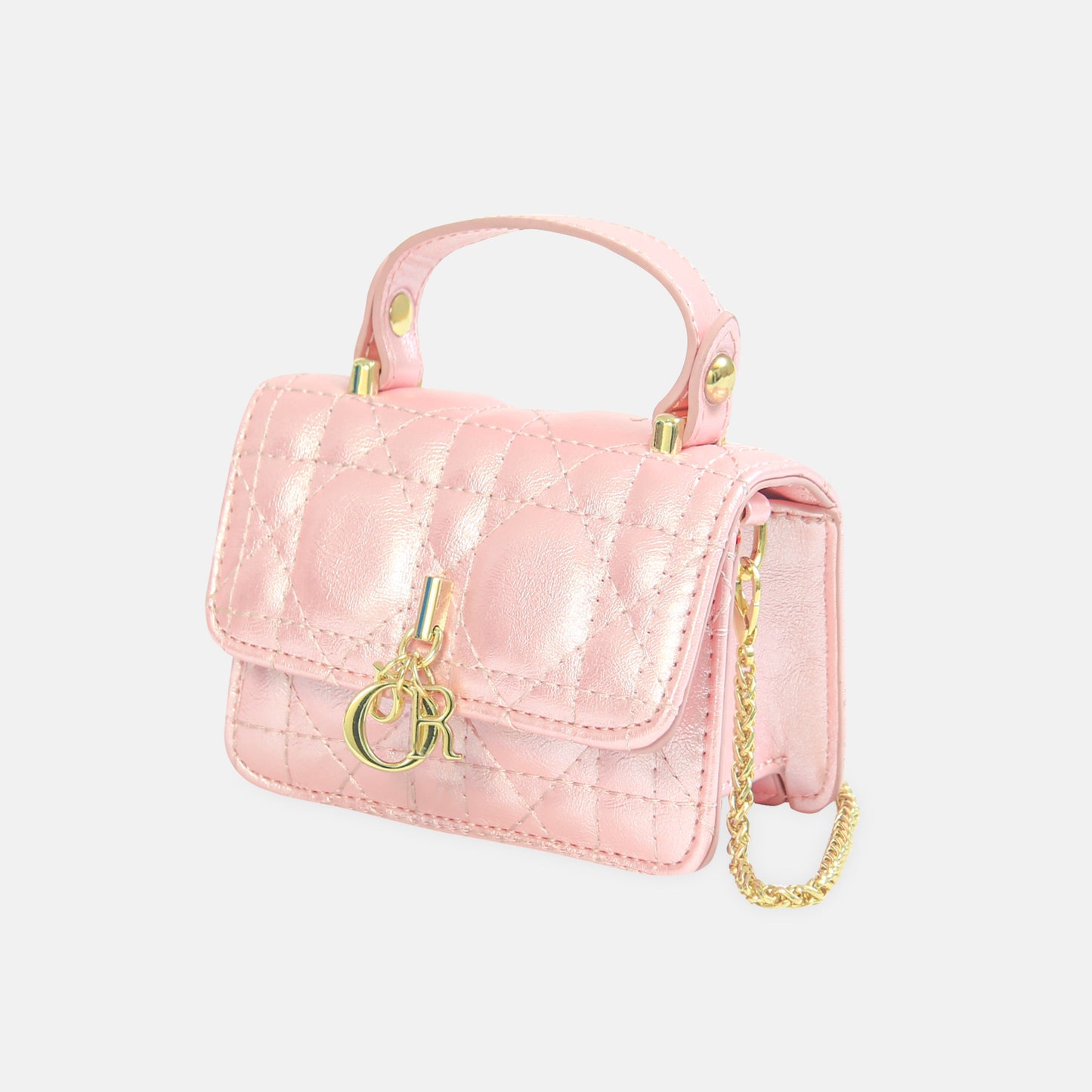 Blush Quilted Top Handle